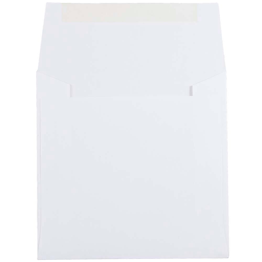 JAM Paper 5.5" x 5.5" White Square Invitation Envelopes