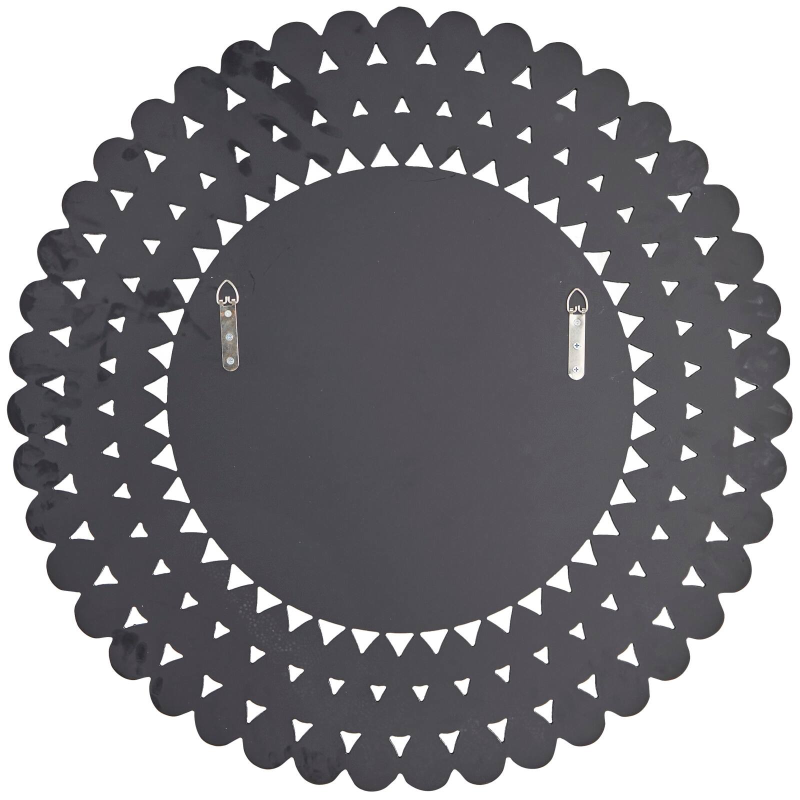 Silver Glass Starburst Wall Mirror with Teardrop Embellishment 31" x 1" x 31"