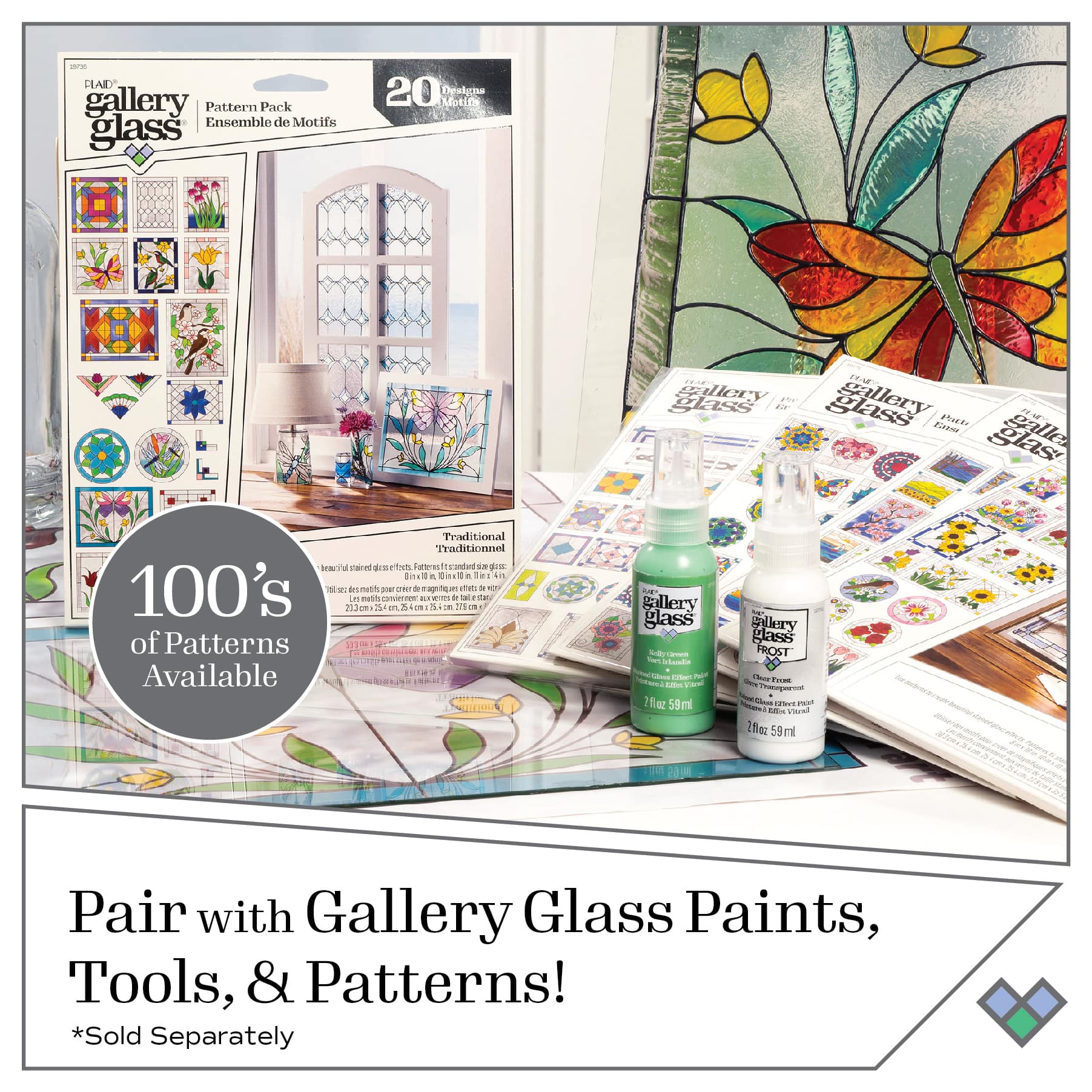 Plaid&#xAE; Gallery Glass&#xAE; 10 Piece Stained Glass Painting Starter Kit