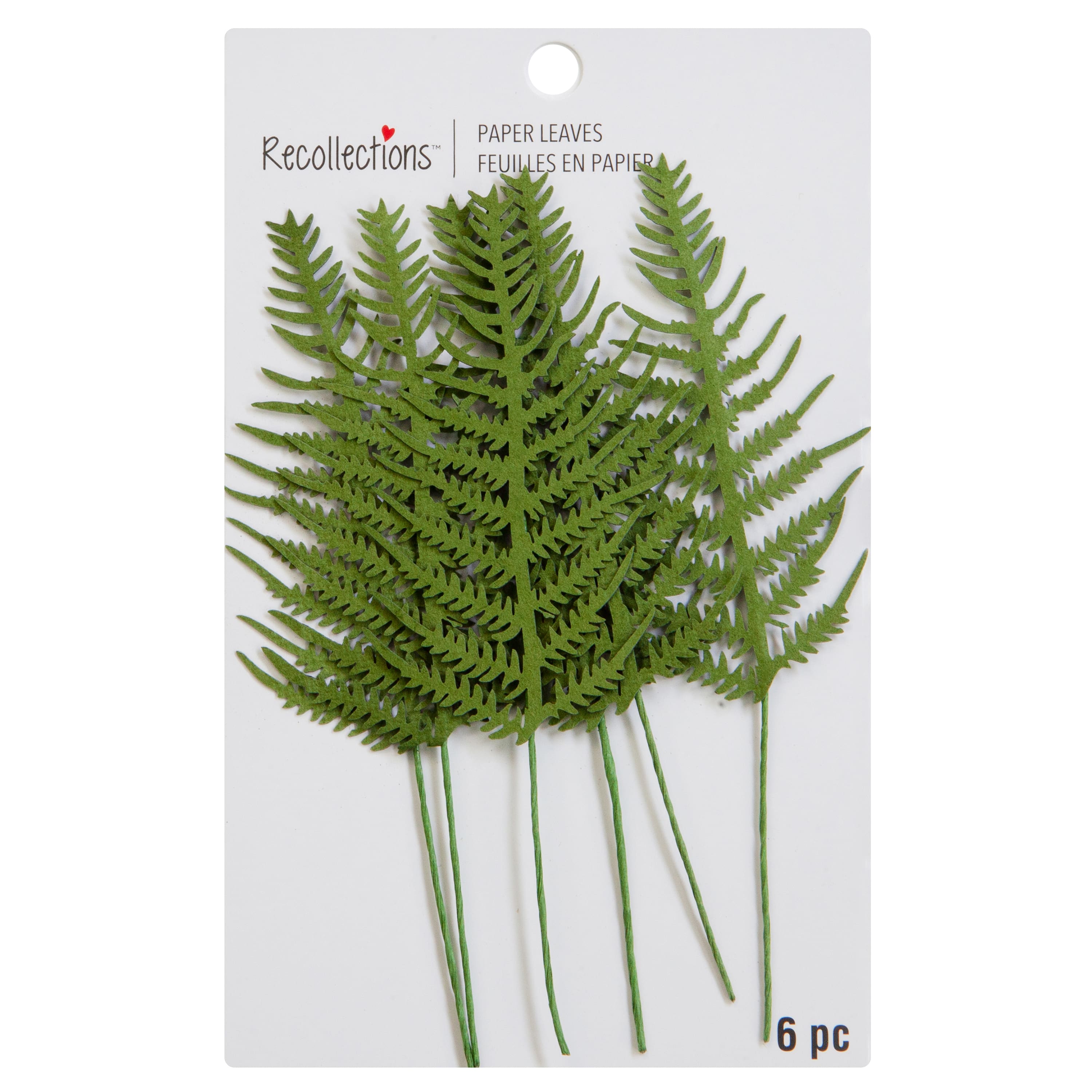 12 Packs: 6ct. (72 total) Green Paper Fern Embellishments by Recollections™