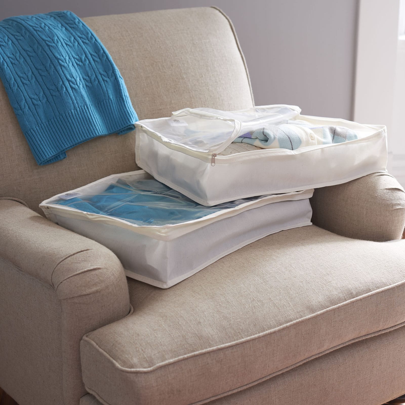 Household Essentials 15" Lightweight Canvas Sweater Bags, 2ct.