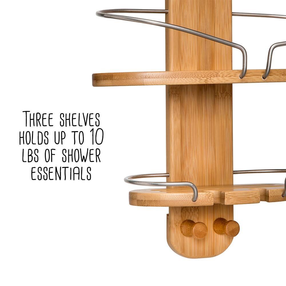 Honey Can Do Bamboo Hanging Shower Caddy