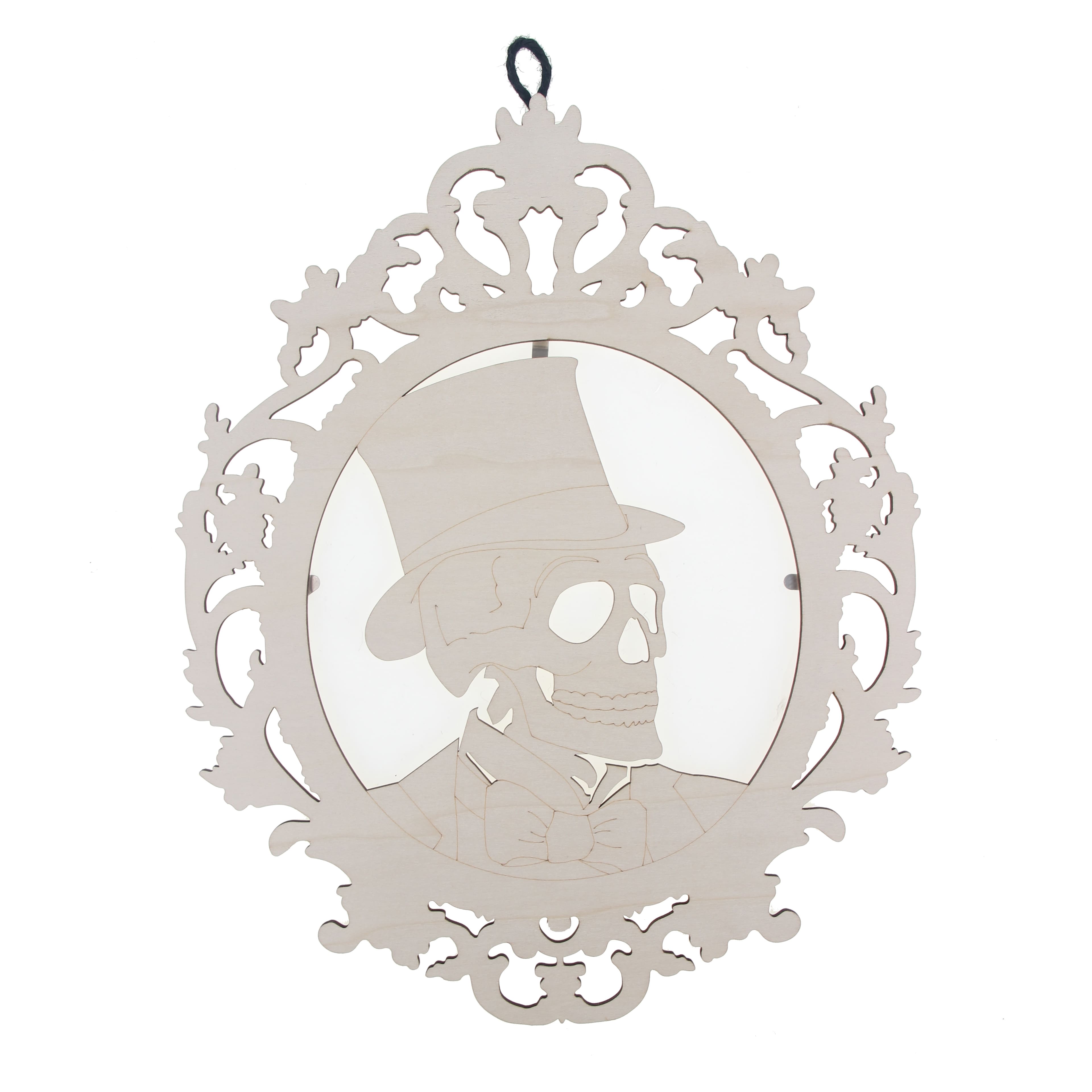 15.75&#x22; DIY Gentleman Cameo Hanging Wood D&#xE9;cor by Make Market&#xAE;
