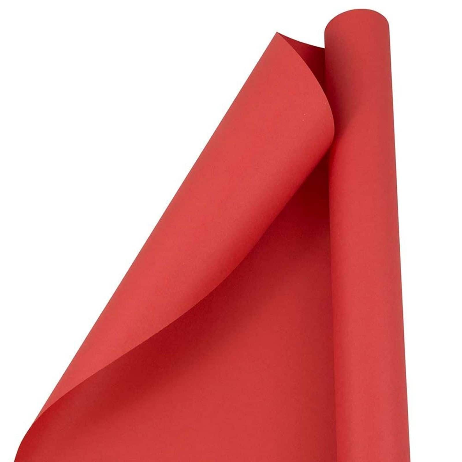 JAM Paper Matte Red Gift Wrap, 6ct.