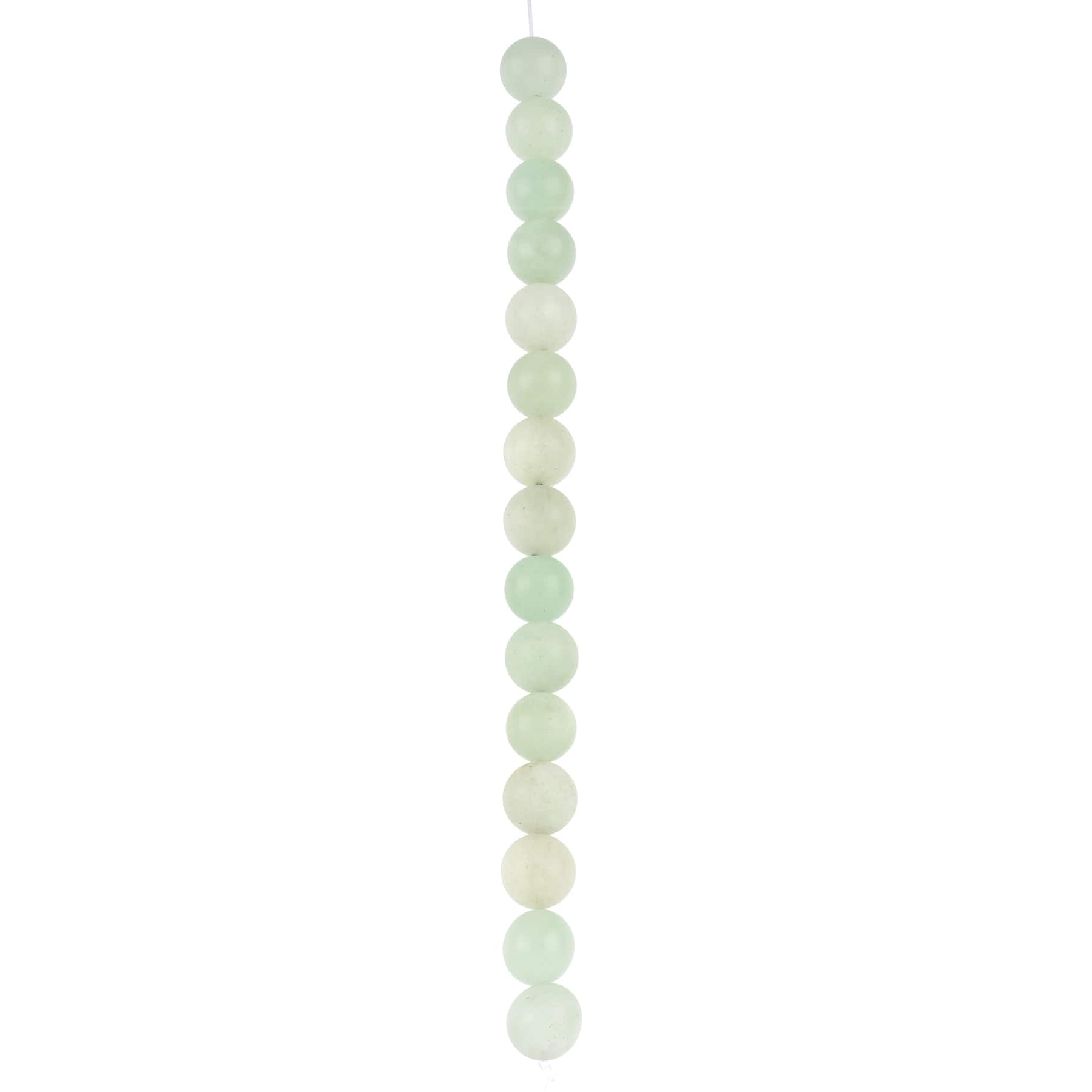 12 Packs: 15 ct. (180 total) Green Aventurine Round Beads, 11.5mm by Bead Landing™