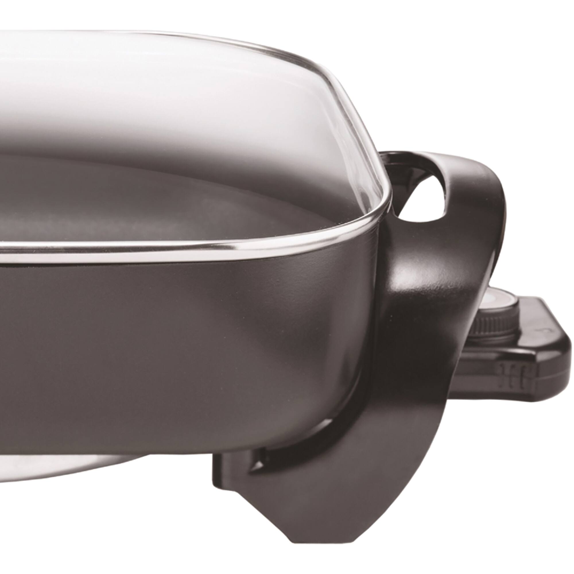 Brentwood 16" Black Nonstick Electric Skillet with Glass Lid Bakeware