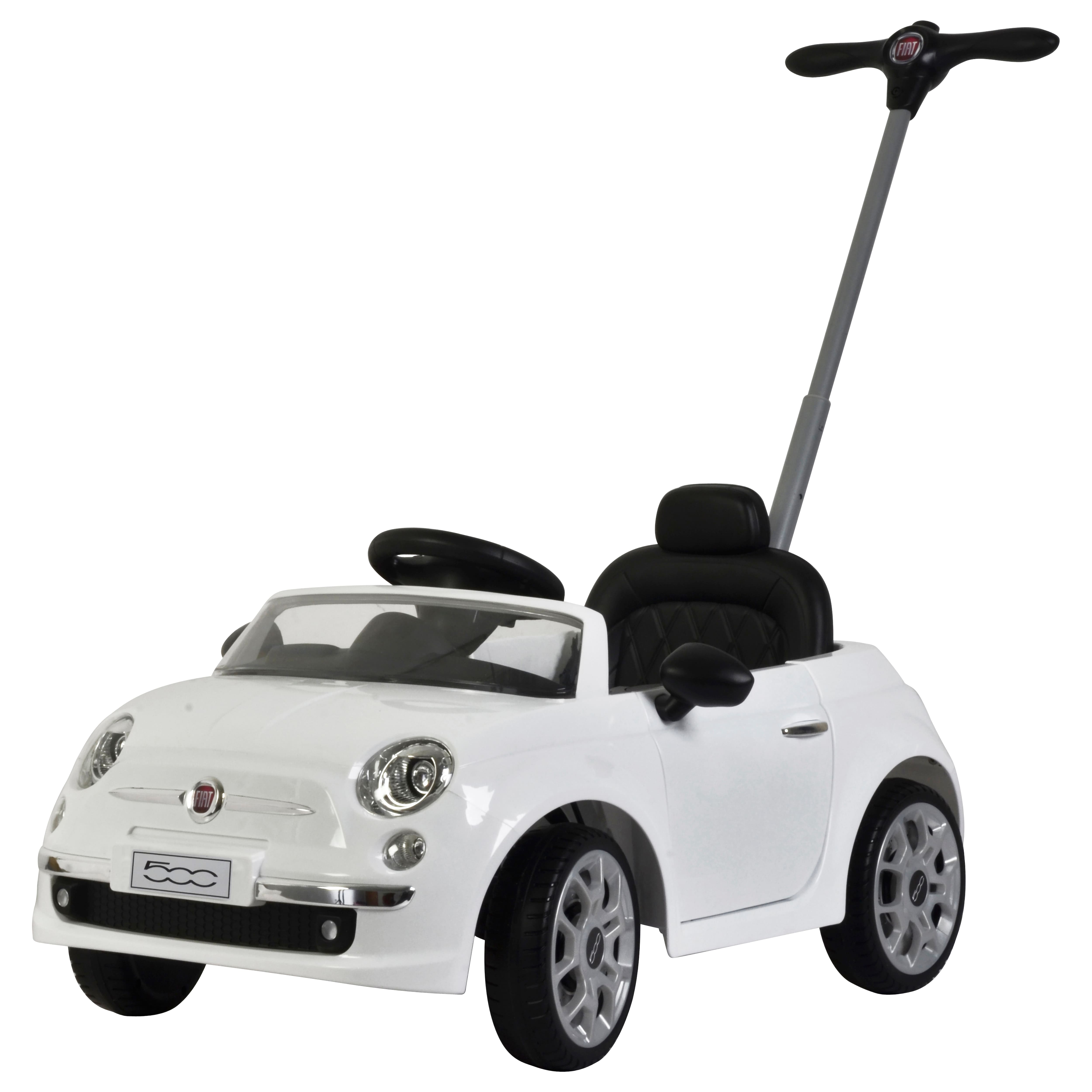 Best Ride On Cars&#x2122; White Fiat Push Car Stroller