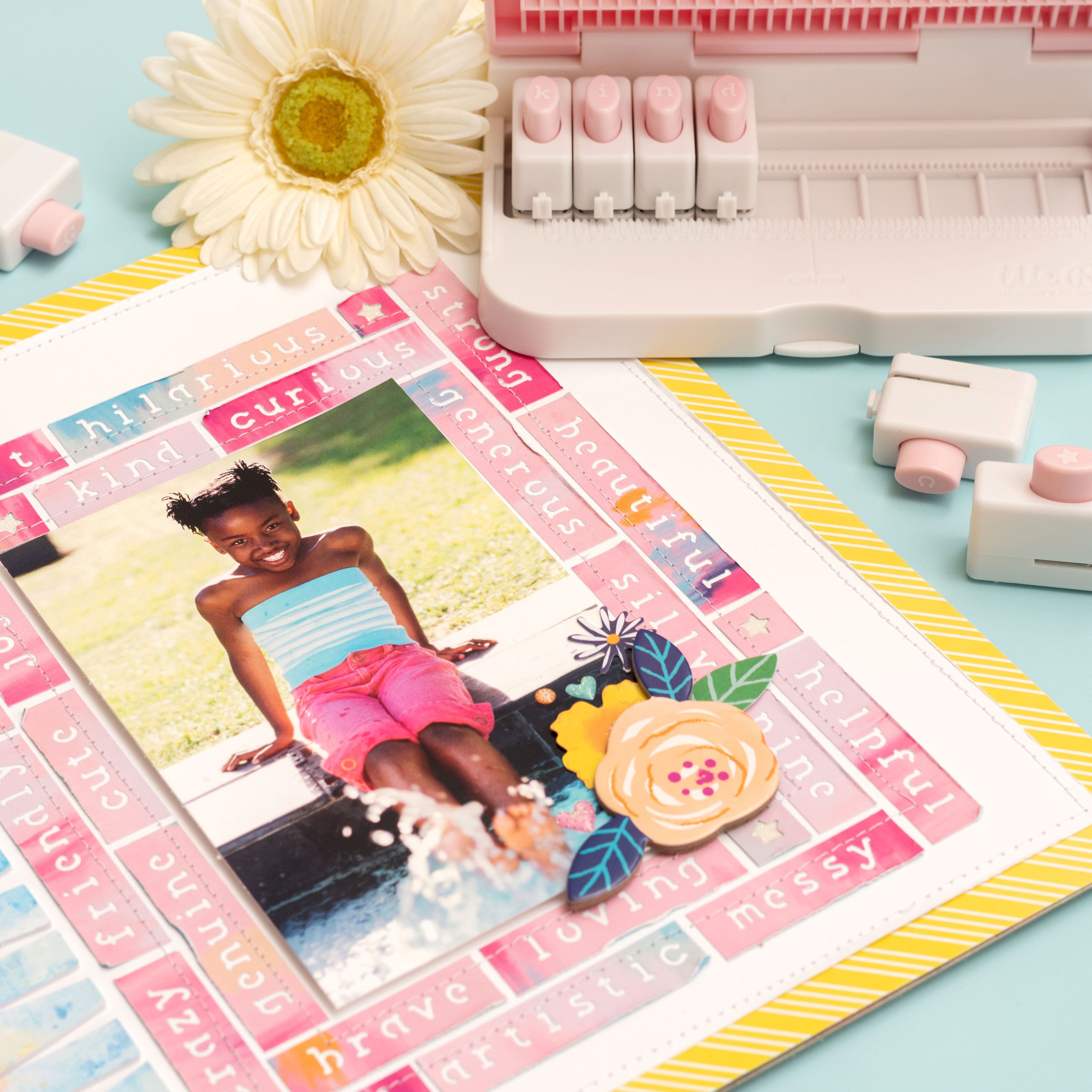 We R Memory Keepers Lowercase Word Punch Board