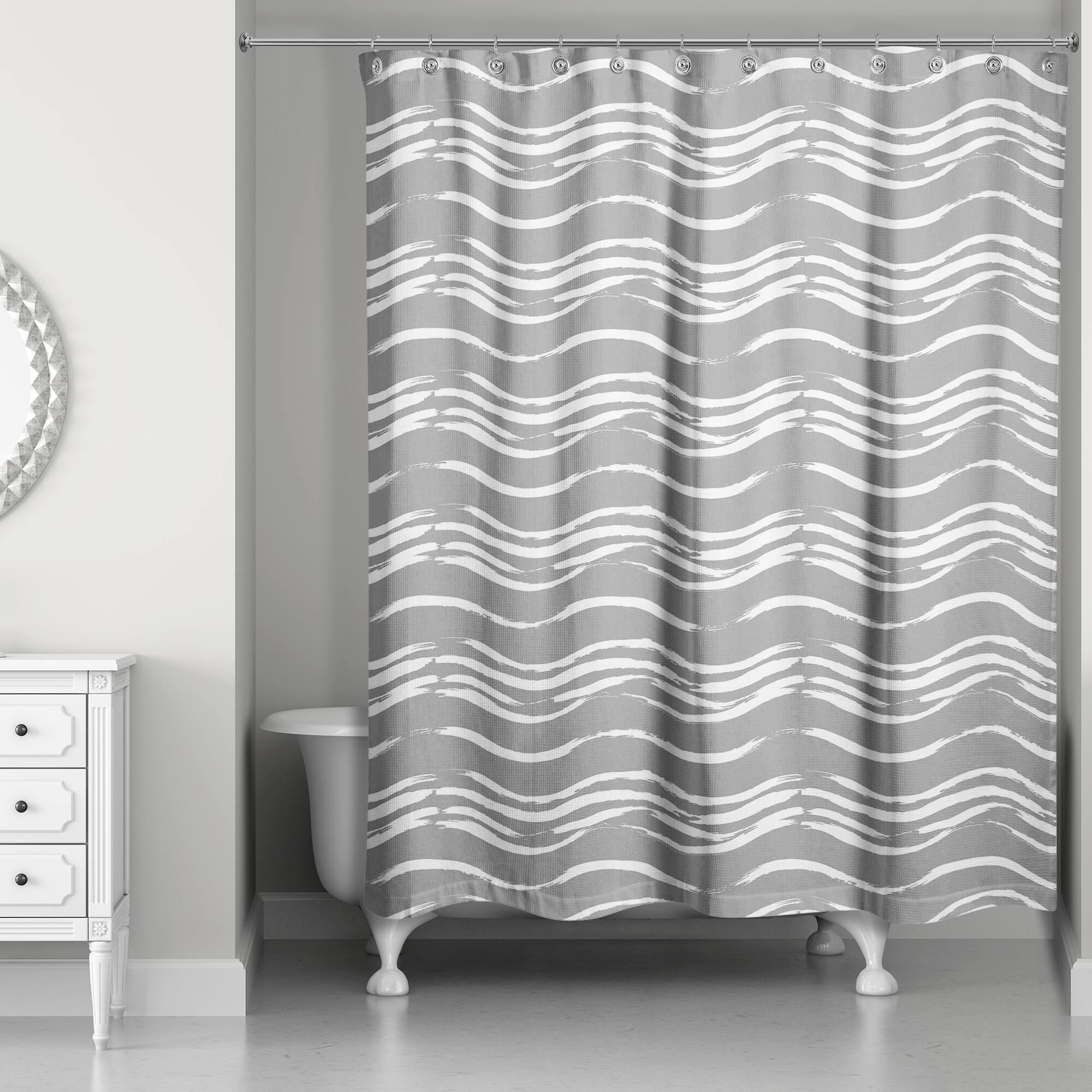 Waves Shower Curtain