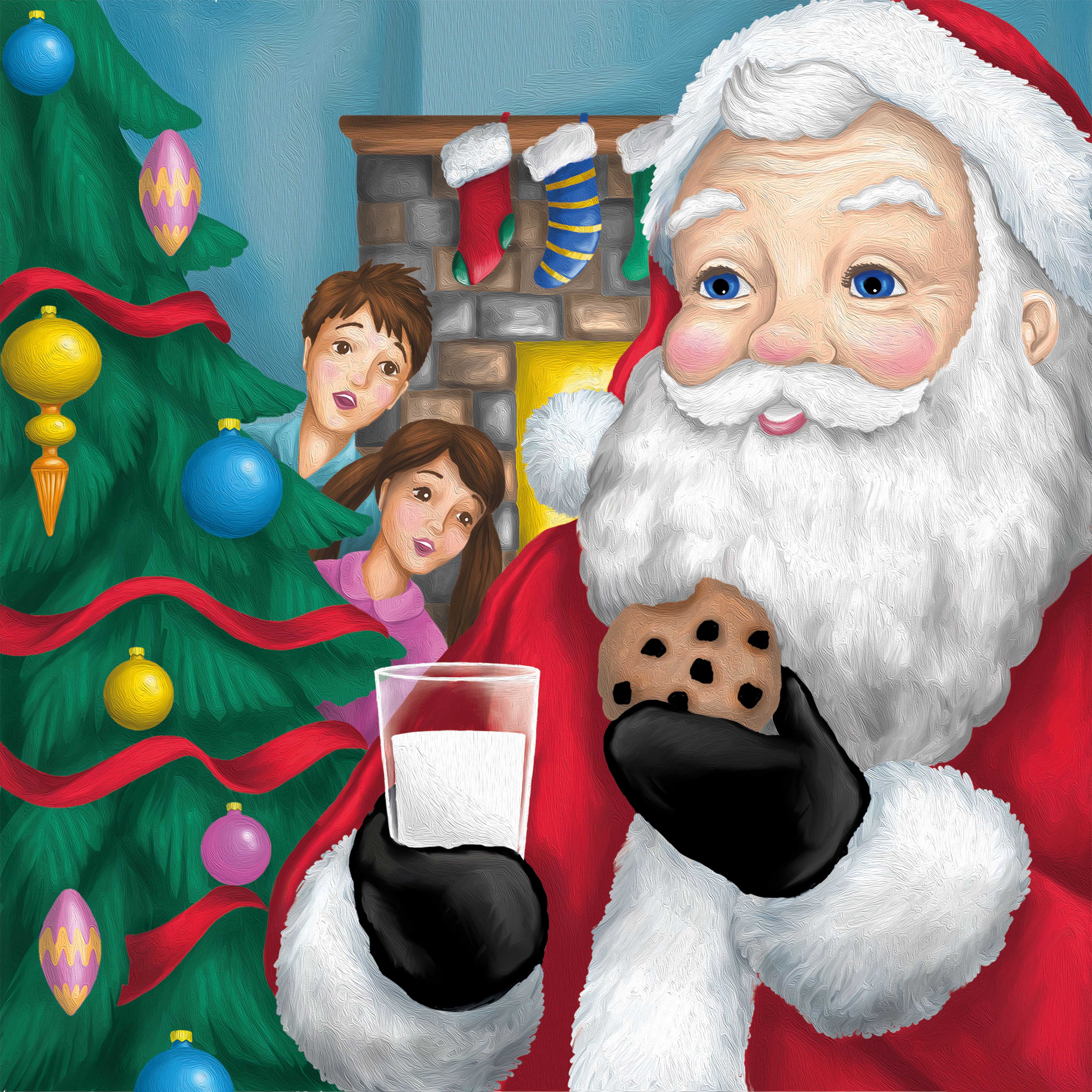 Kids Peeking at Santa Canvas Painting Kit by Artist&#x27;s Loft&#xAE; Christmas