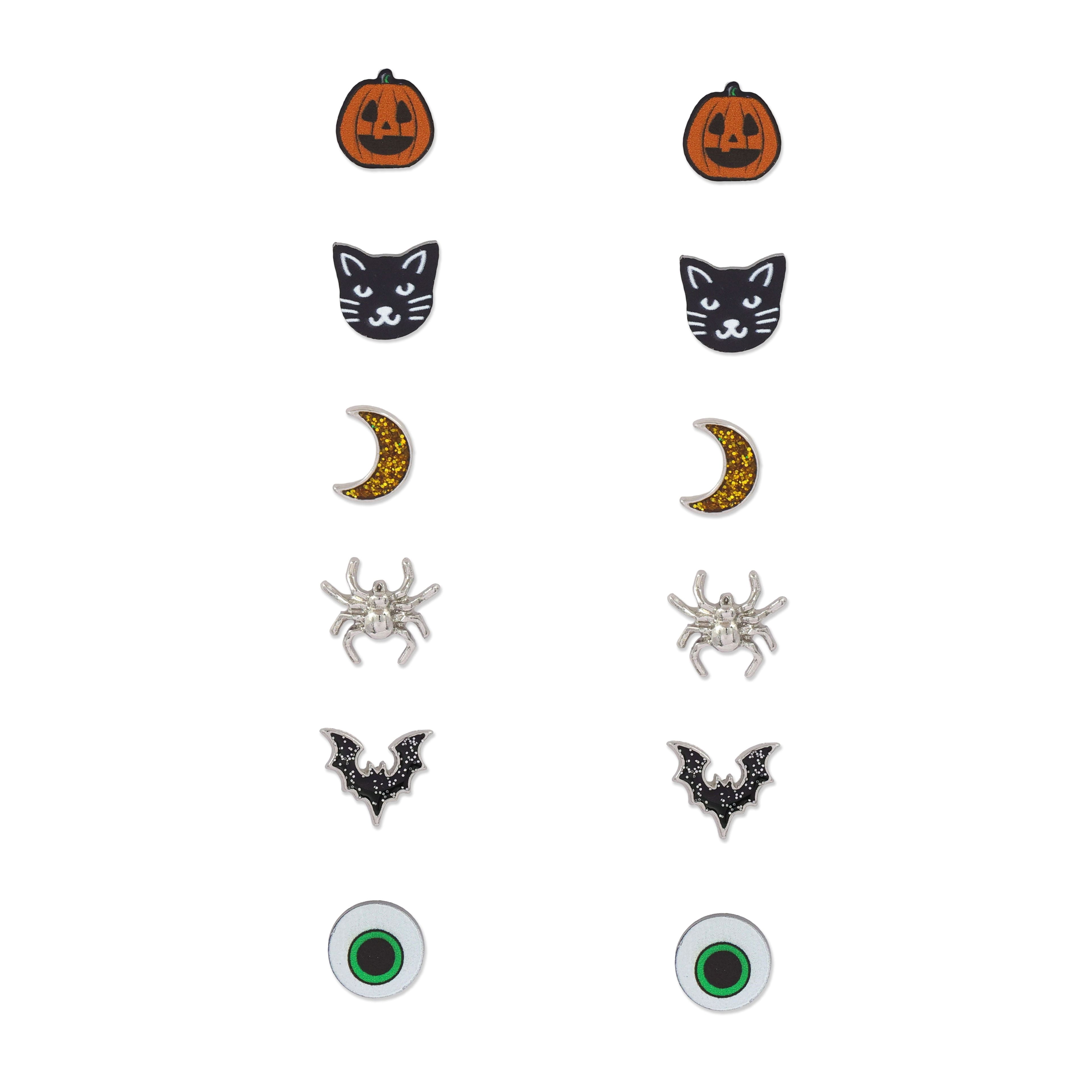 Jack-o&#x27;-Lantern &#x26; Black Cat Earring Value Pack by Celebrate It&#x2122;