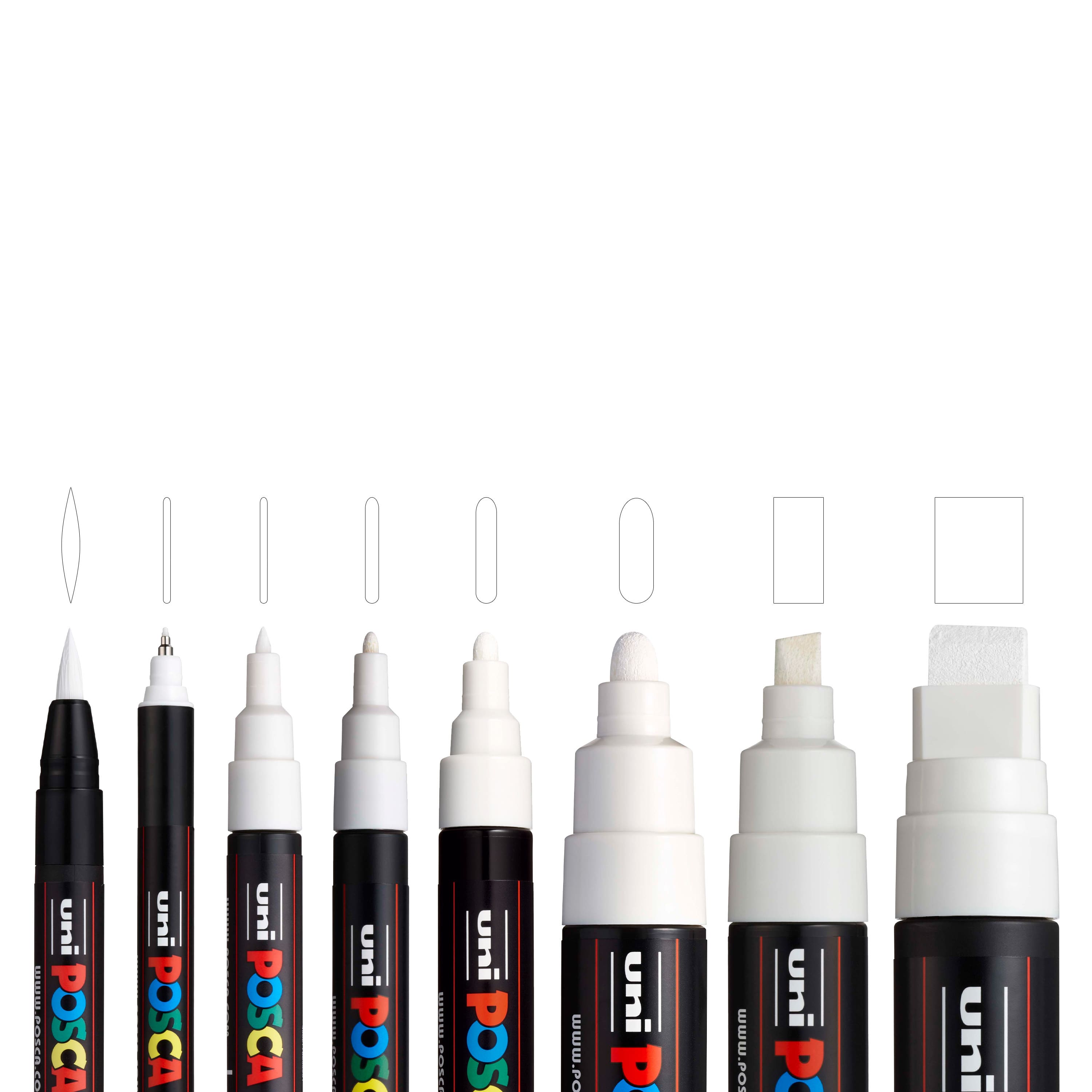 POSCA All White Paint Marker Set