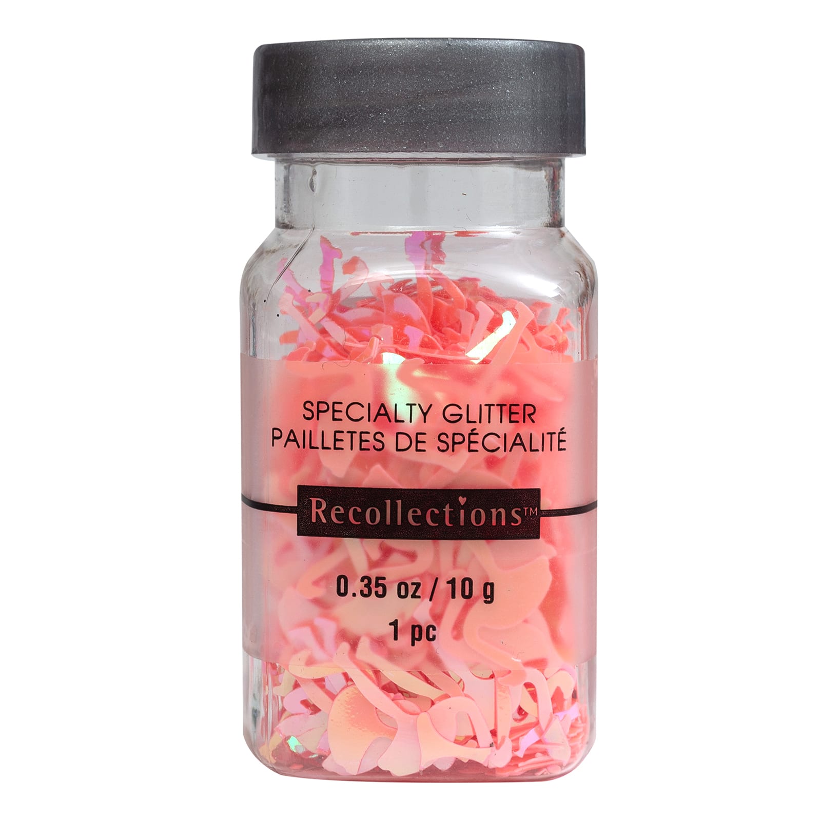 12 Pack: Iridescent Pink Flamingos Specialty Glitter by Recollections™
