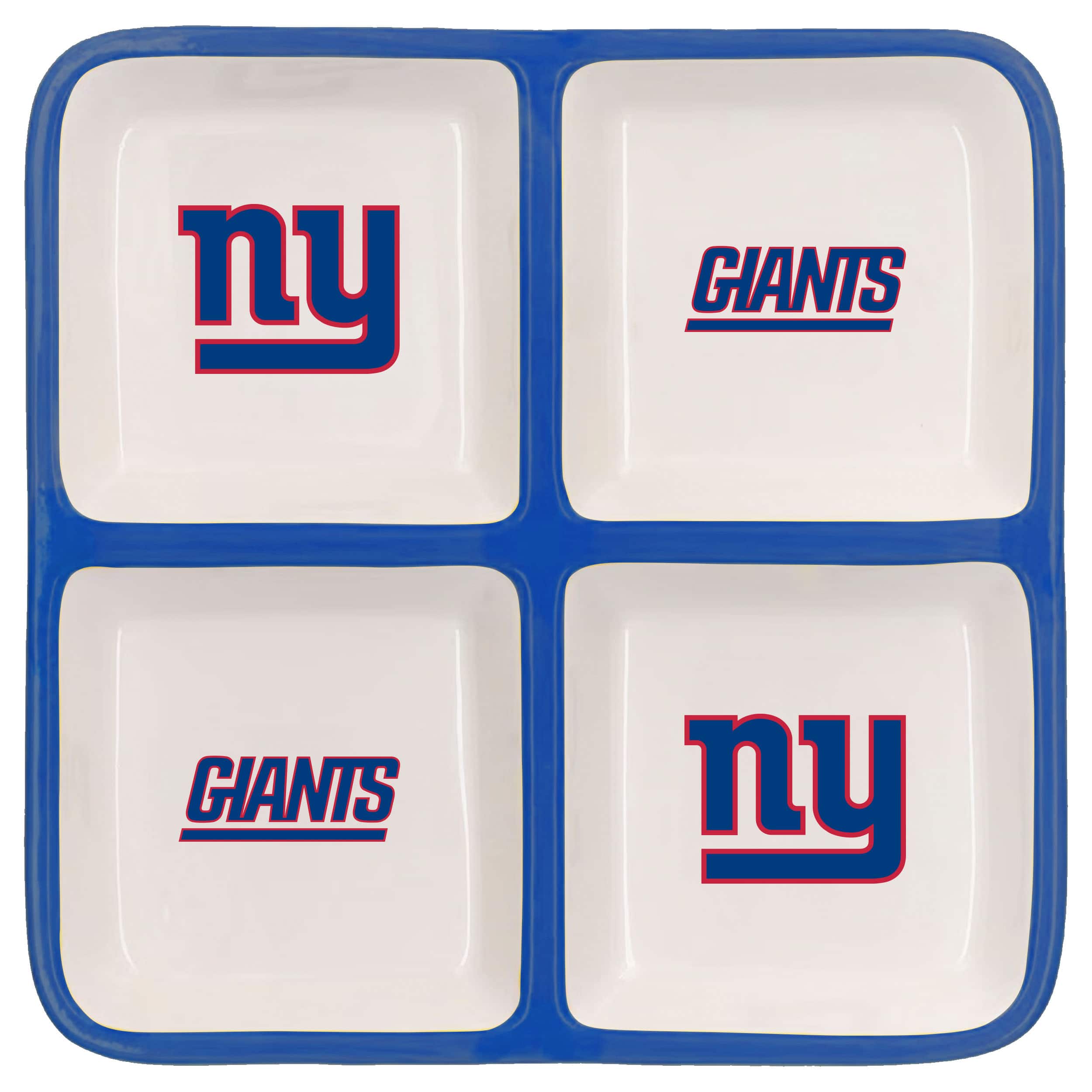 The Memory Company NFL 4 Section Square Ceramic Tray
