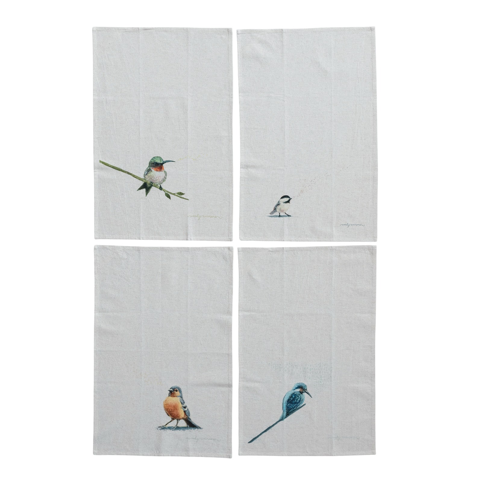 Hello Honey® Avian Cotton & Linen Tea Towel Set