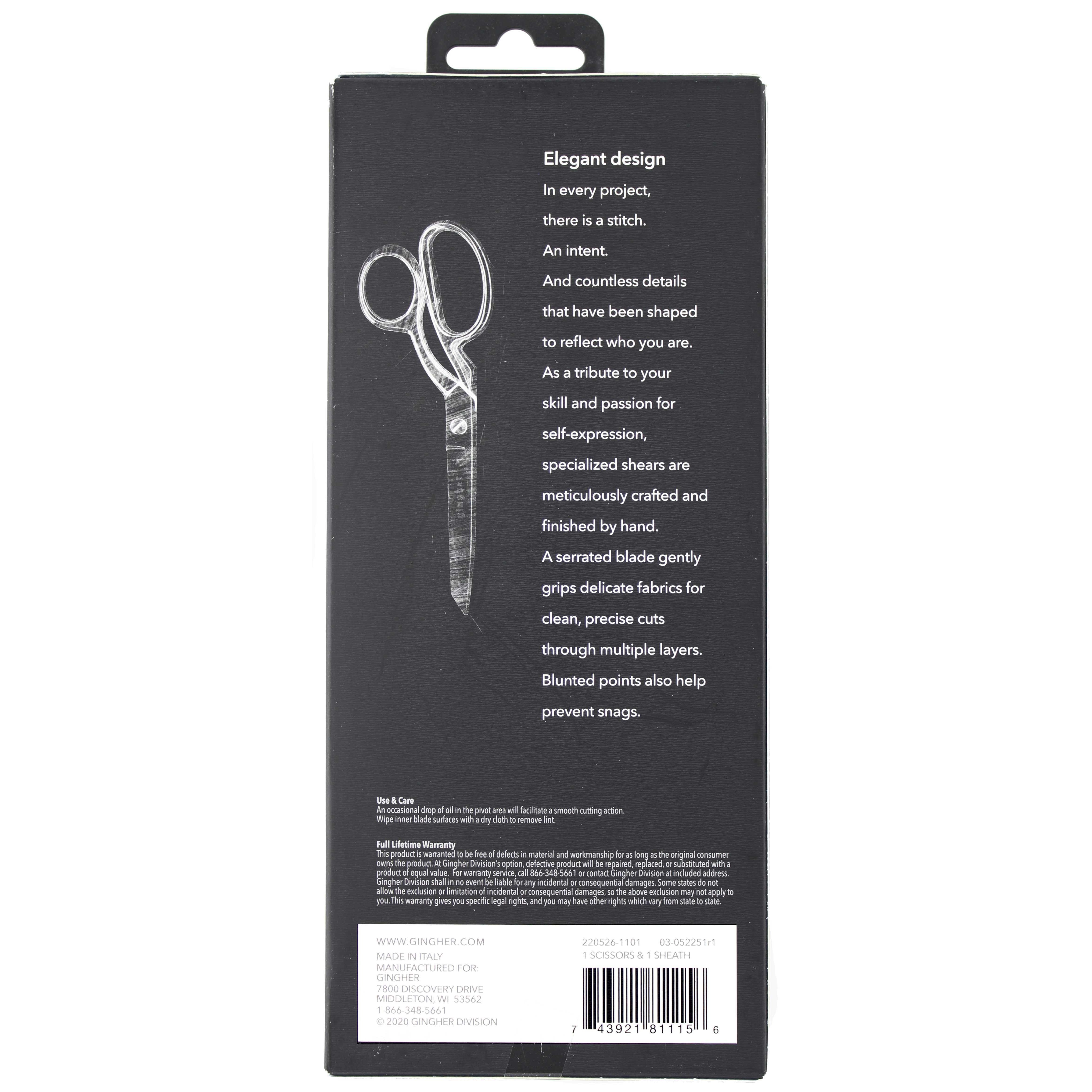 Gingher&#xAE; 8&#x22; Serrated Knife Edge Dress Maker Shears