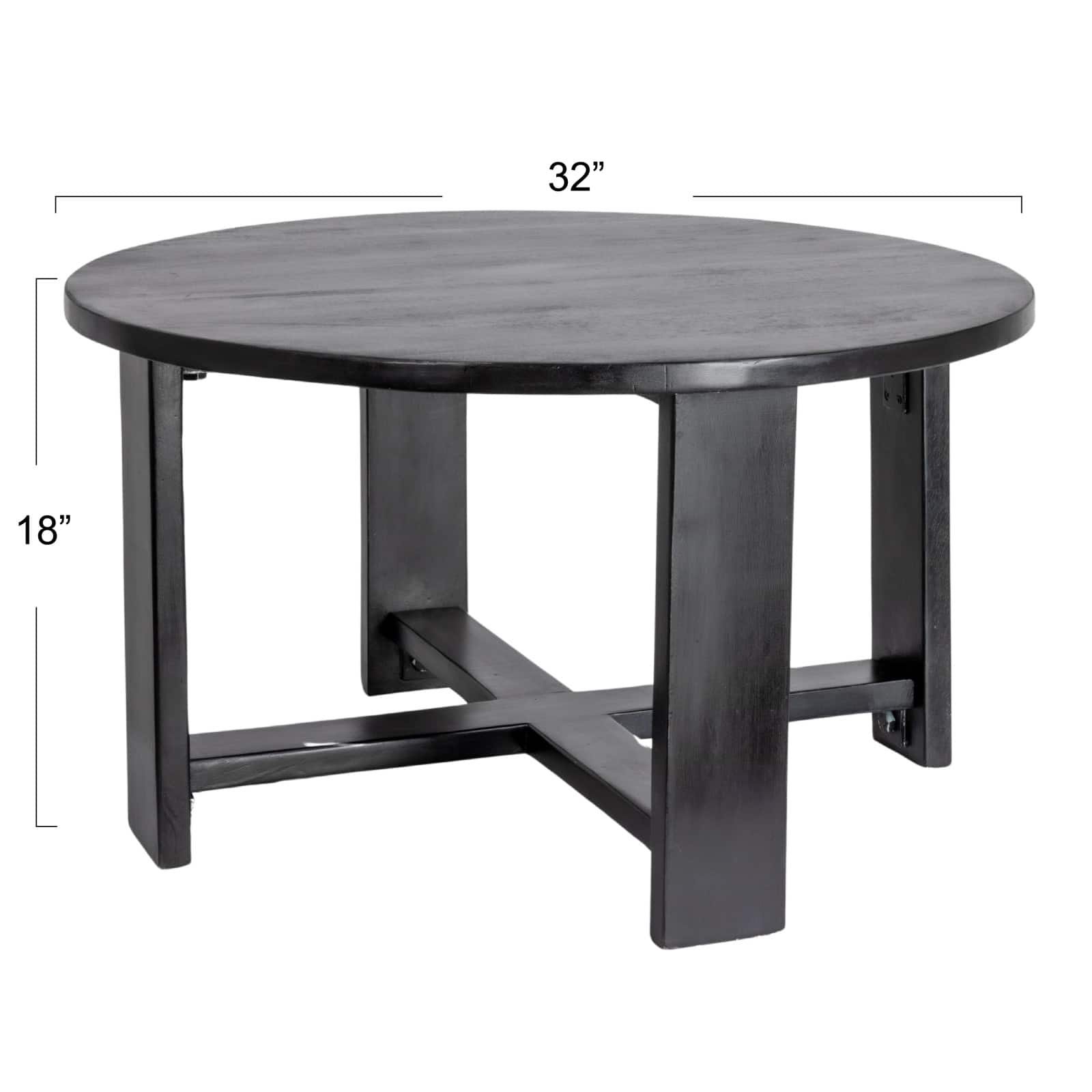 Hello Honey® Elegant Acacia Trestle Round Coffee Table