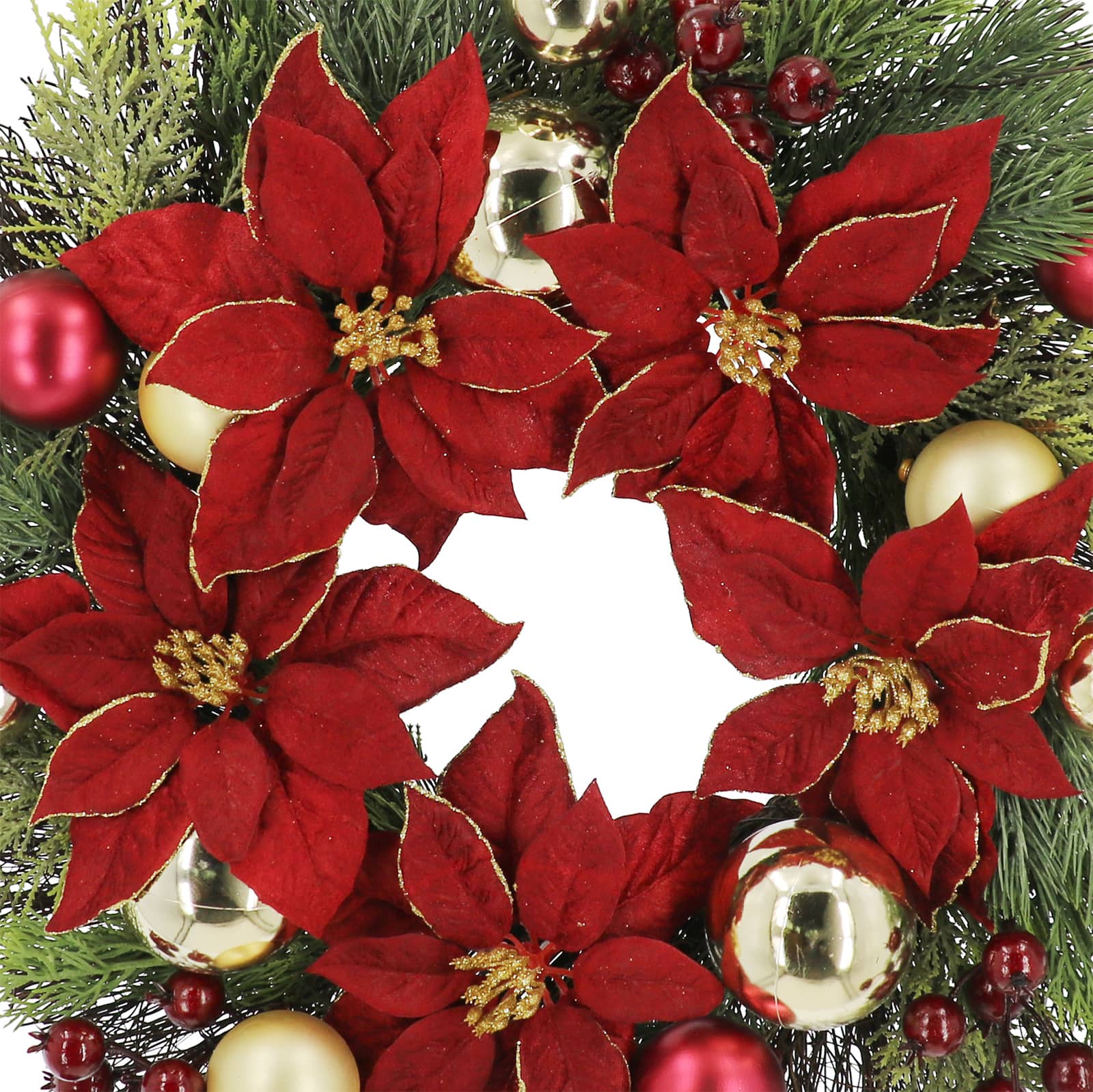 24&#x22; Poinsettia Wreath by Ashland&#xAE;