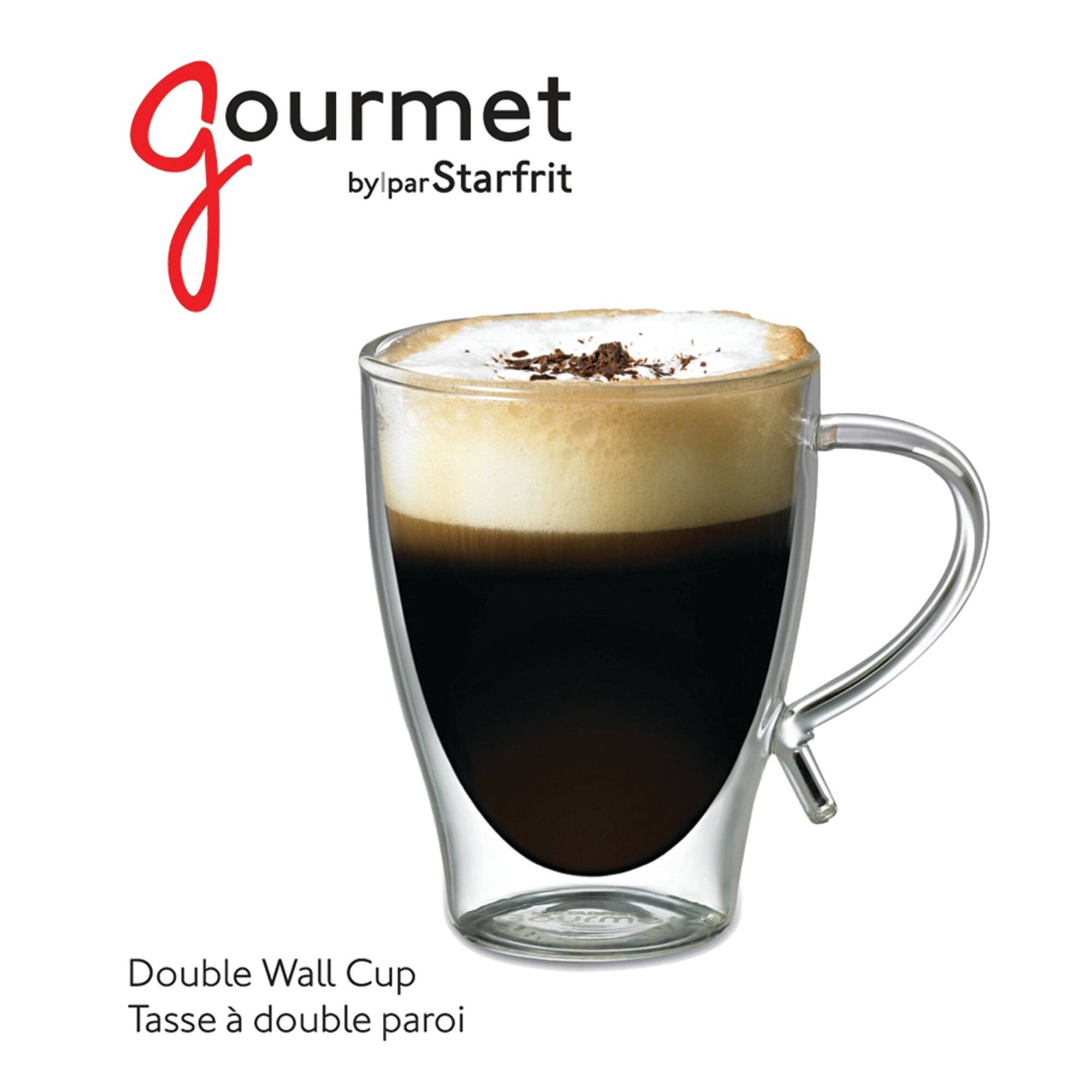 Starfrit 12oz. Double-Wall Glass Coffee Cup