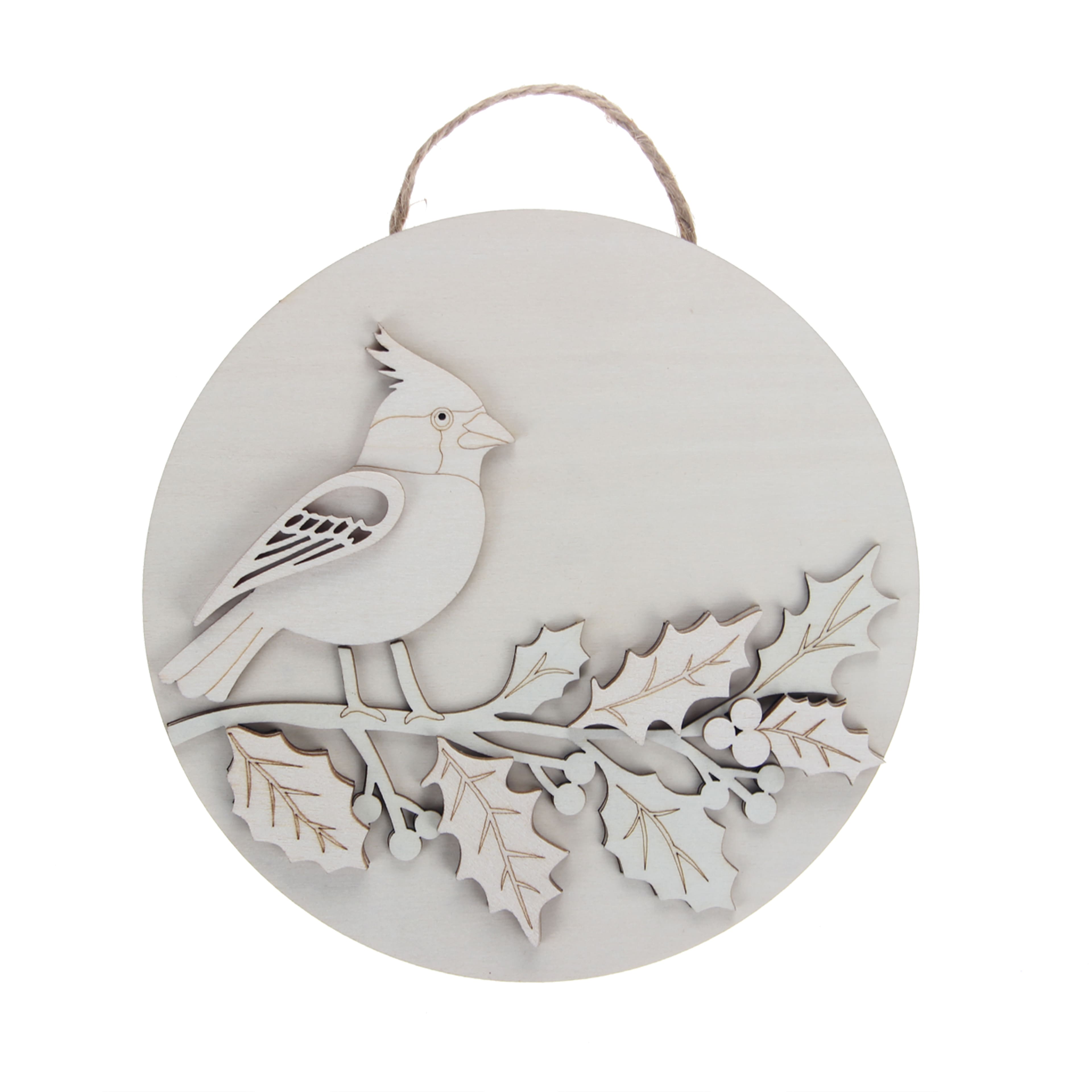 6&#x22; Cardinal Plaque DIY Wood D&#xE9;cor Kit by Make Market&#xAE;