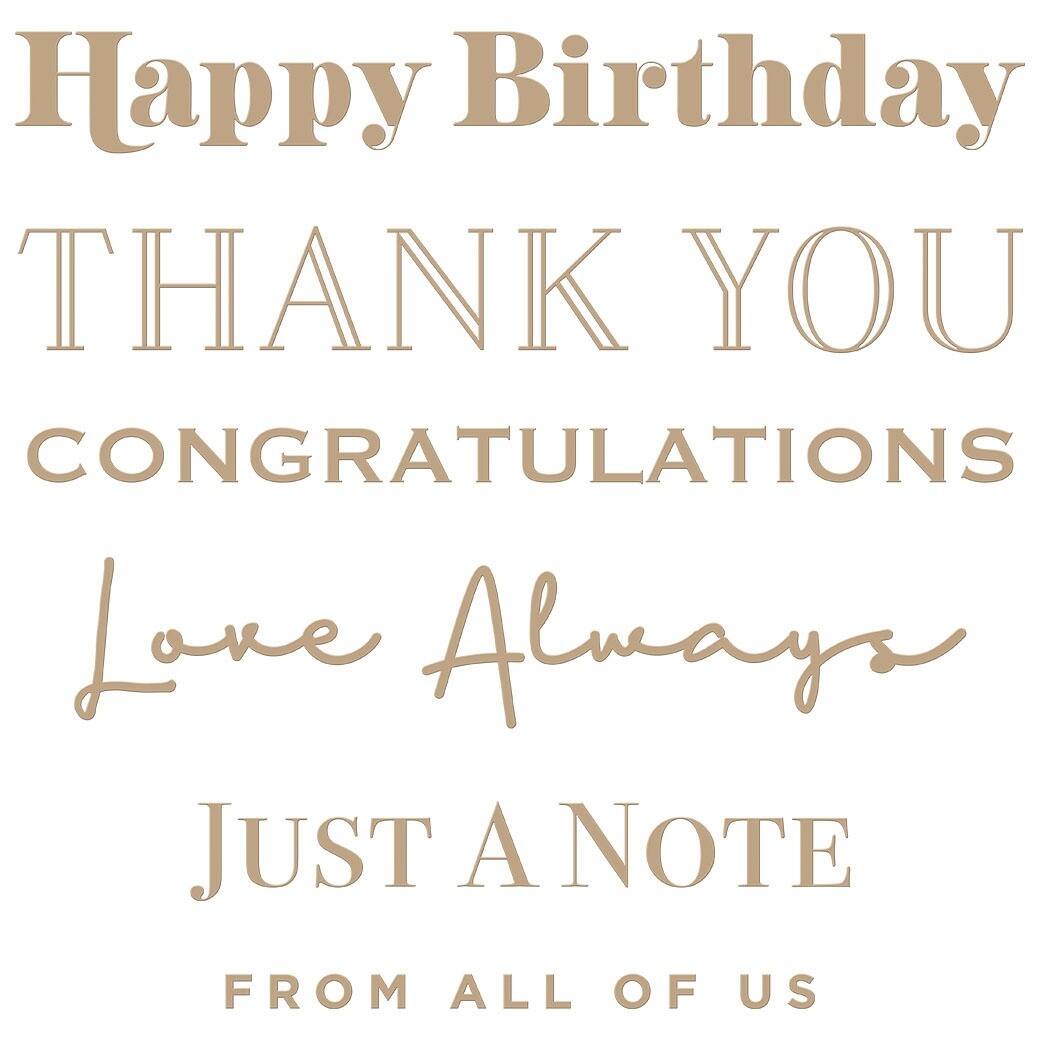 Spellbinders® Essential Sentiments Glimmer Hot Foil Plate