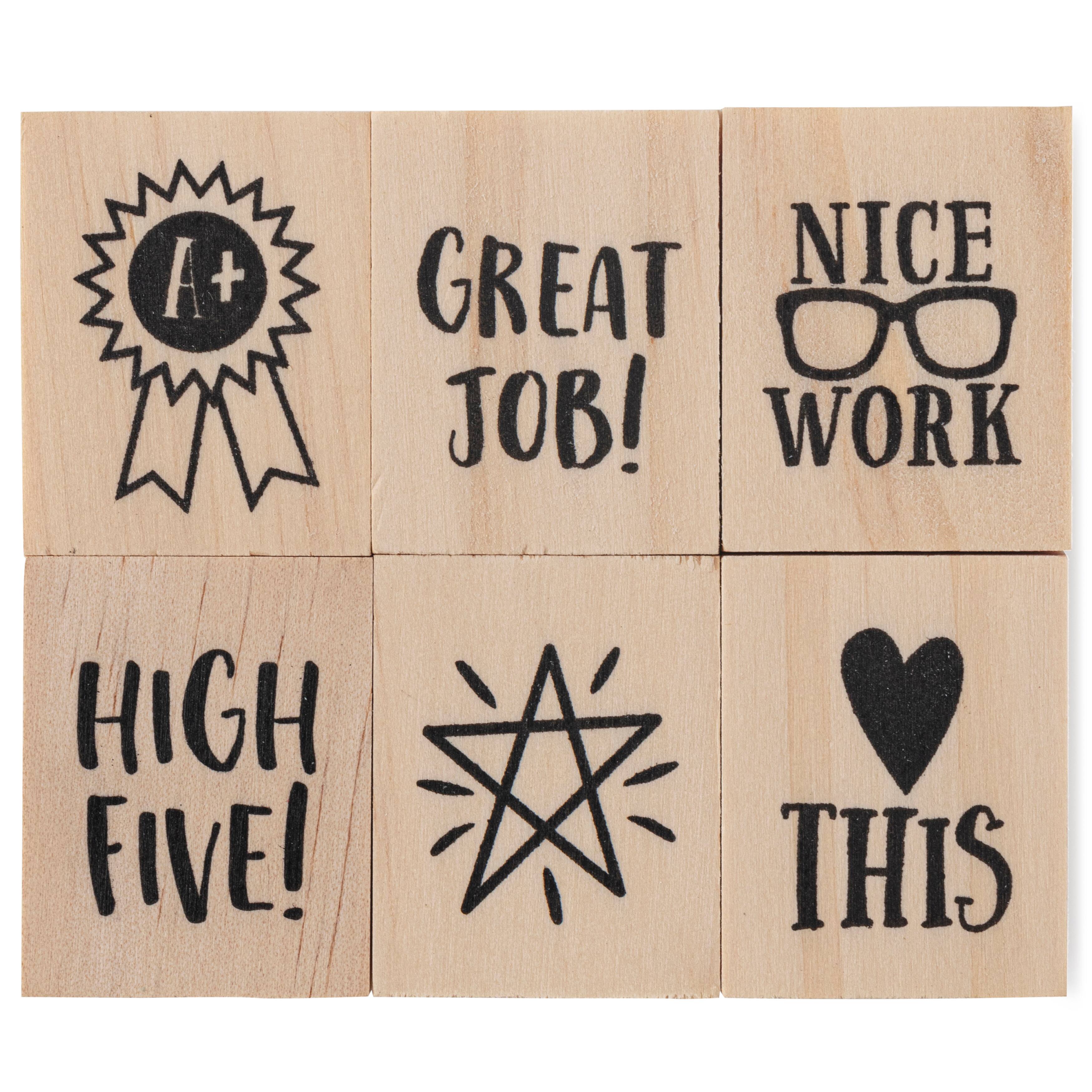 6 Pack: Nice Work Wood Stamp Set by Recollections™