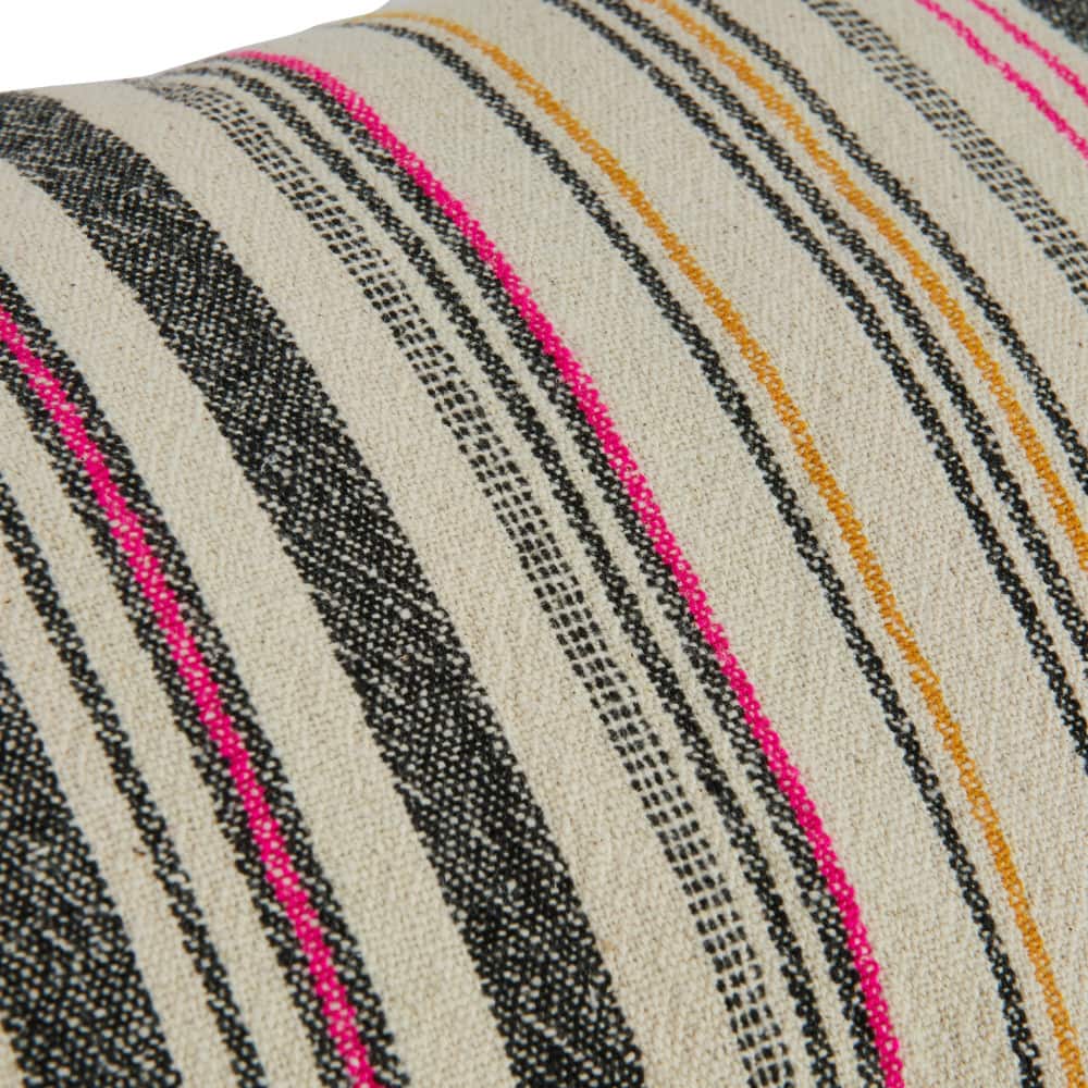 Hello Honey® Multicolor Stripes Cotton Blend Lumbar Pillow