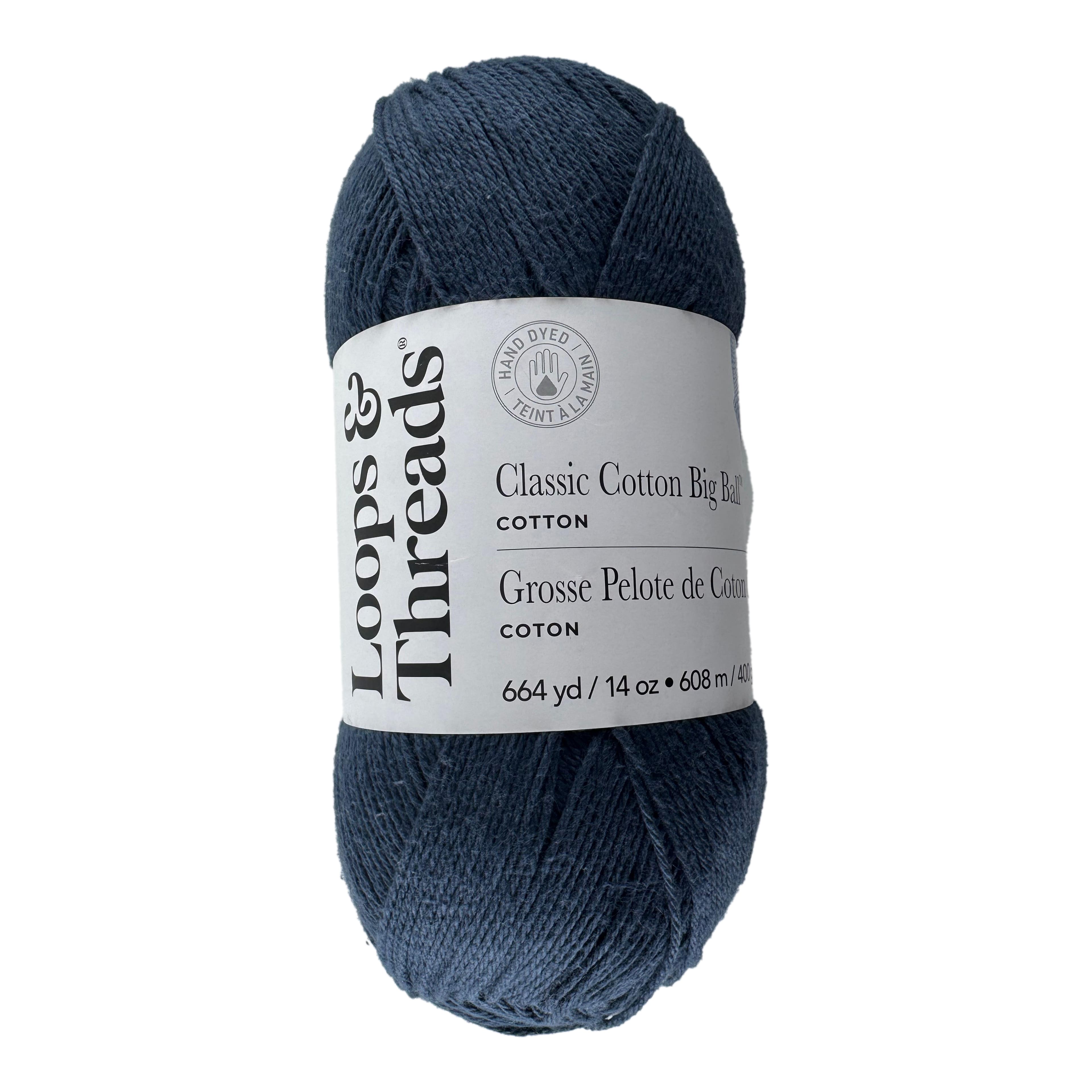 Classic Cotton Big Ball™ Solid Yarn by Loops & Threads®