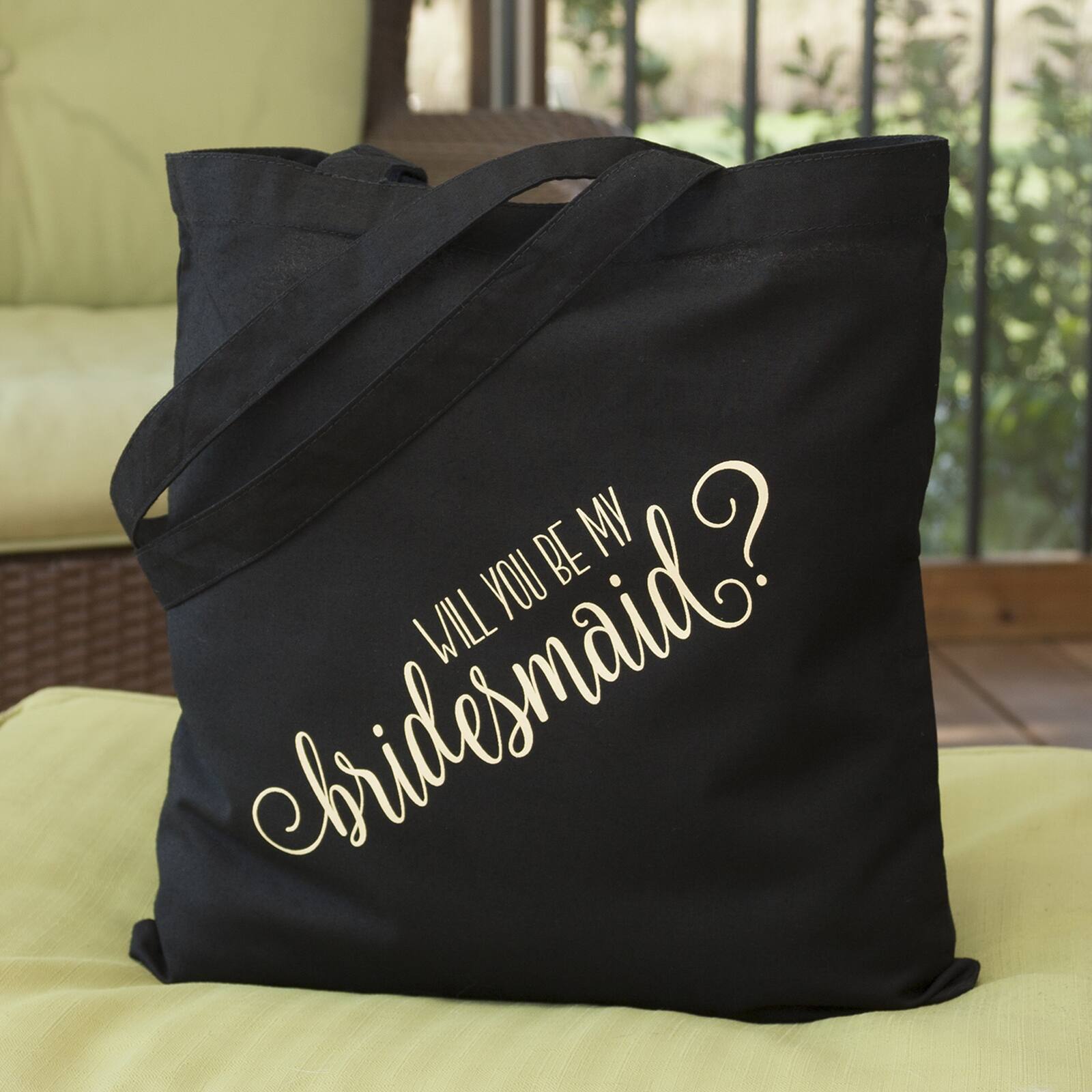 Hortense B. Hewitt Co. Will You Be My Bridesmaid Black Tote Bag