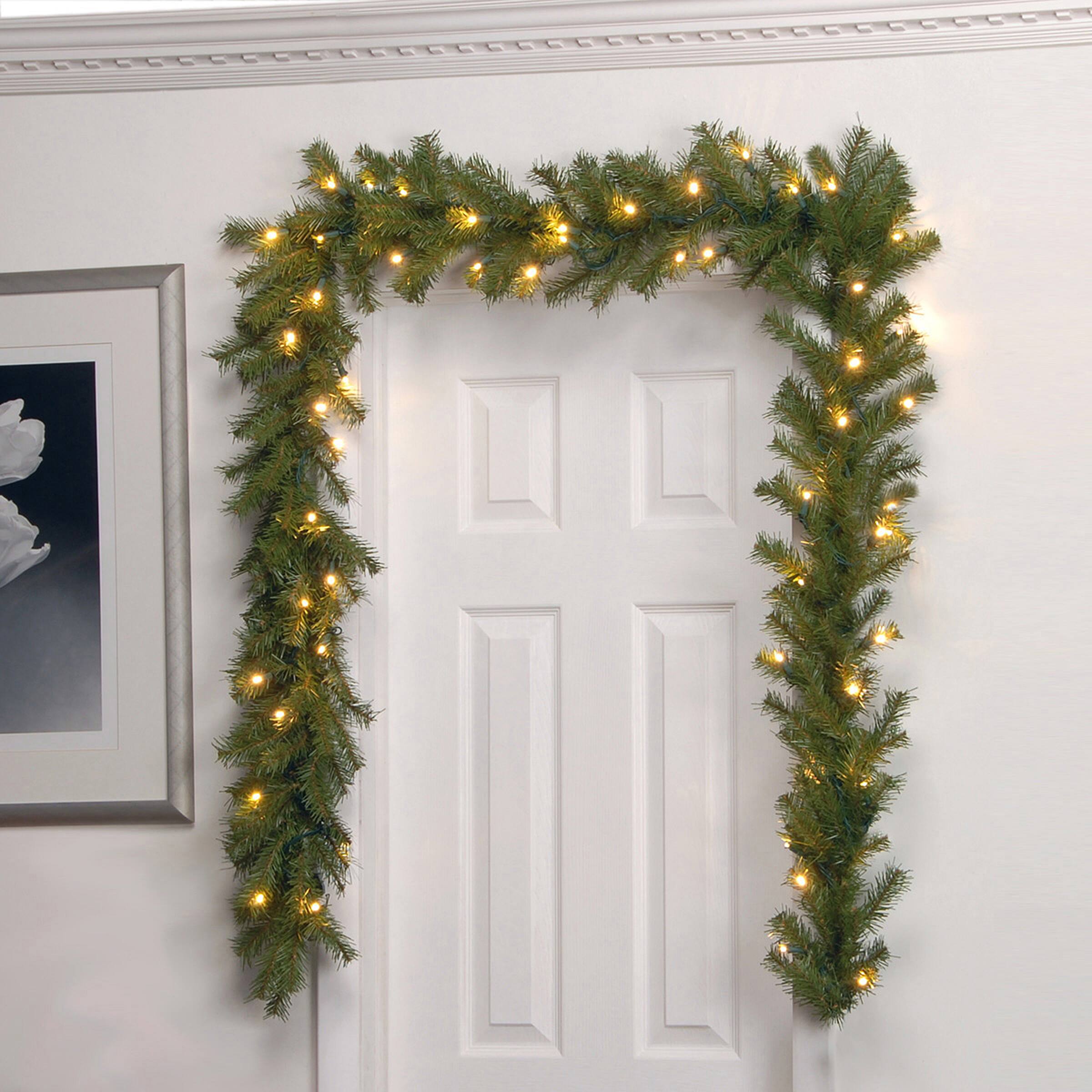 9ft. Norwood Fir Garland with Twinkly LED Lights Christmas Garlands Christmas Garlands Michaels