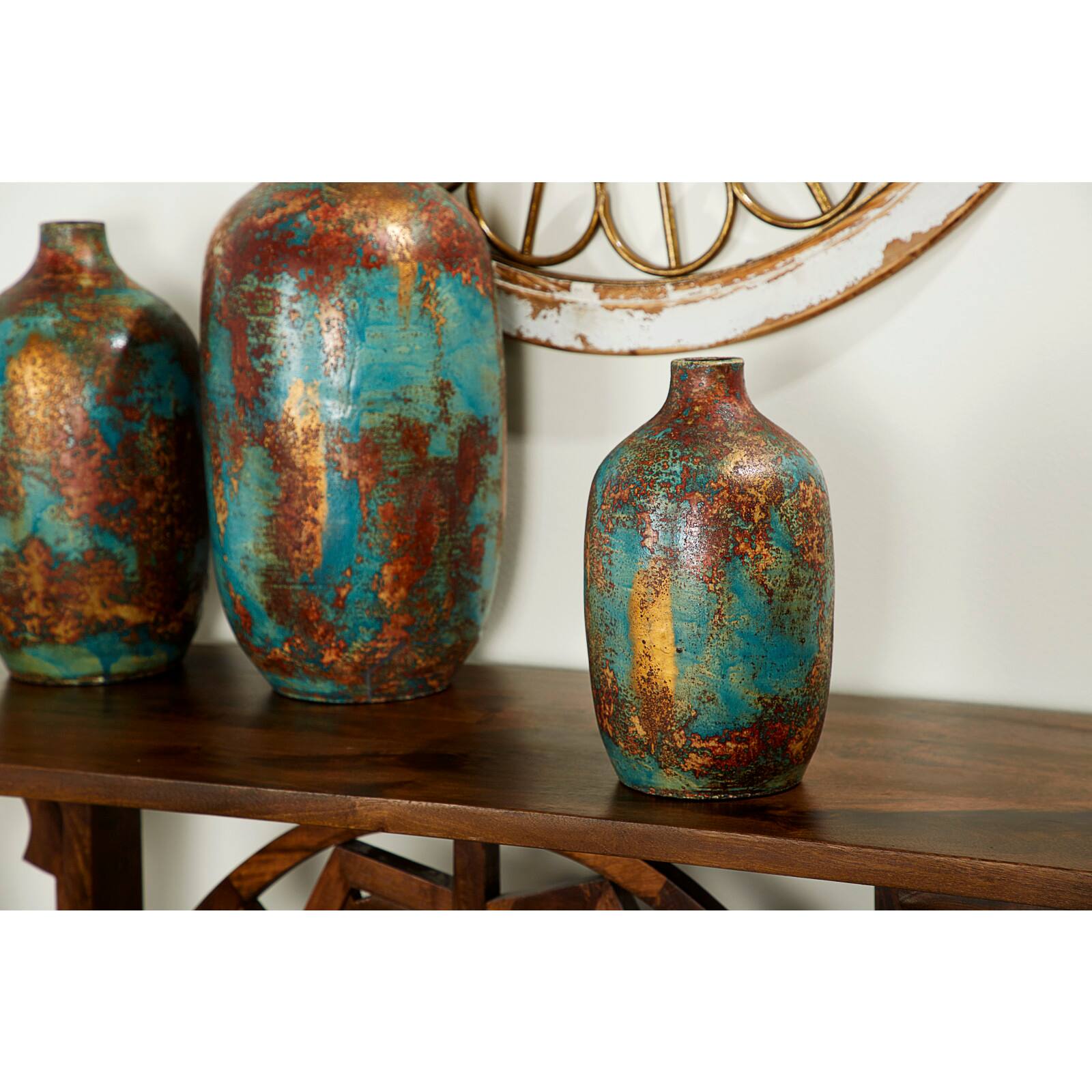 Multicolored Ceramic Rustic Vase