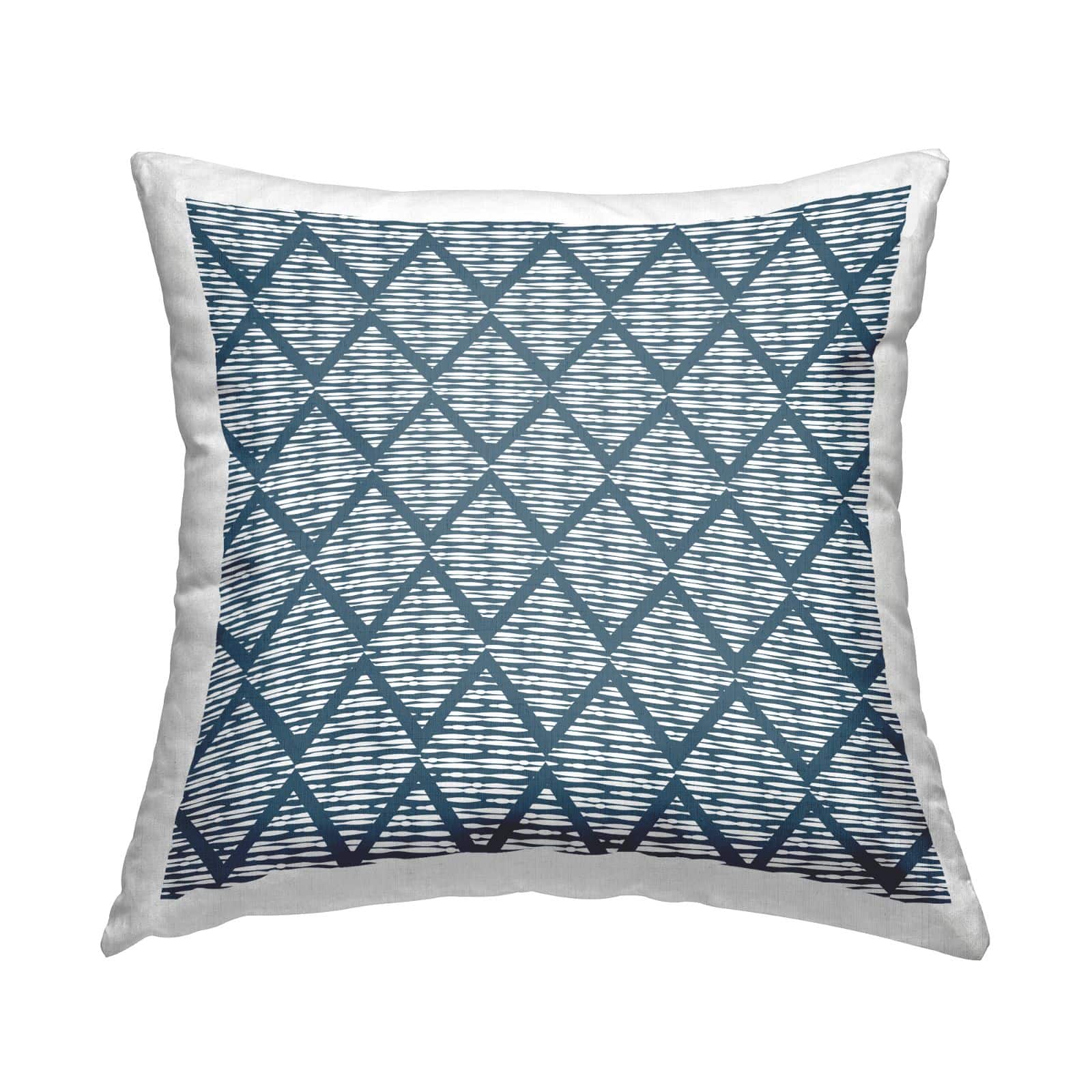 Stupell Industries Blue Zigzag Geometric Stripe Pattern Throw Pillow, 18" x 18"