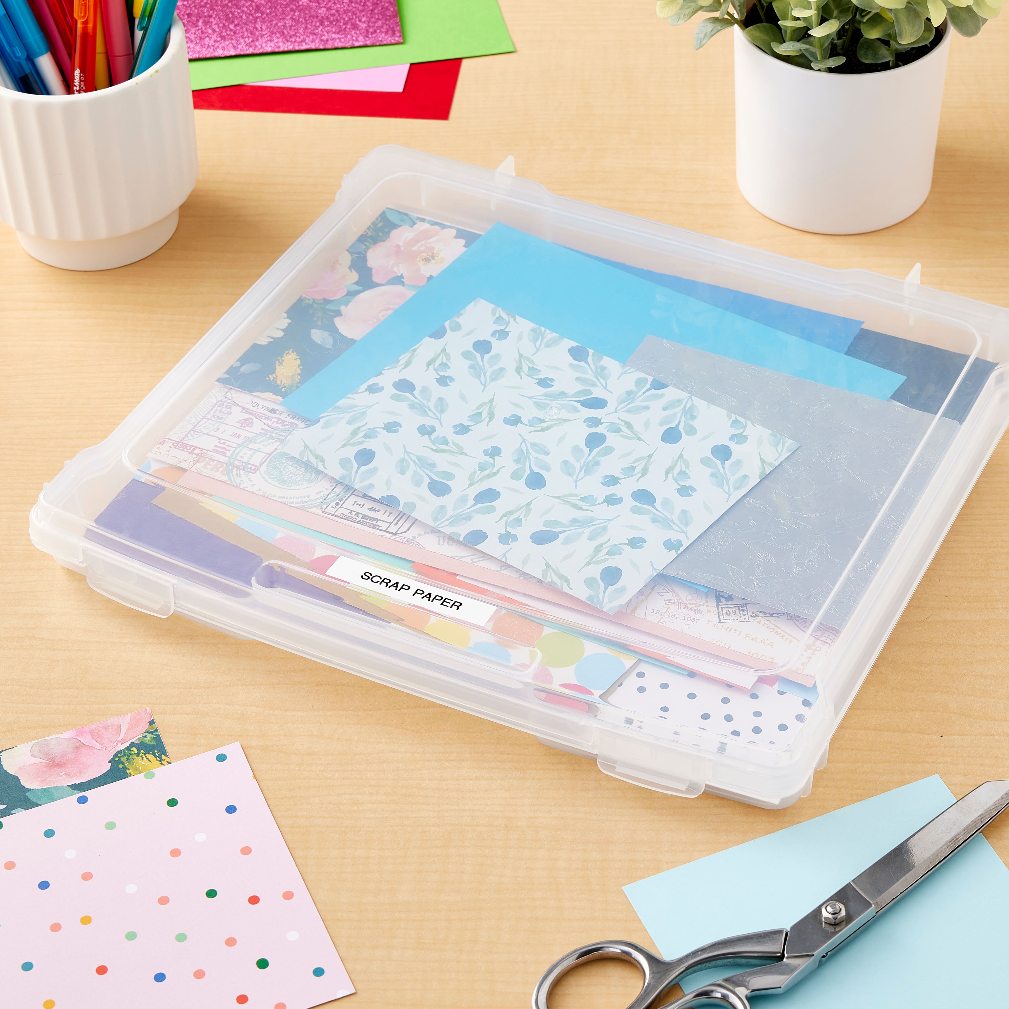 Clear Photo Storage Case by Simply Tidy | 8.4 x 8.5 x 6.4 | Michaels