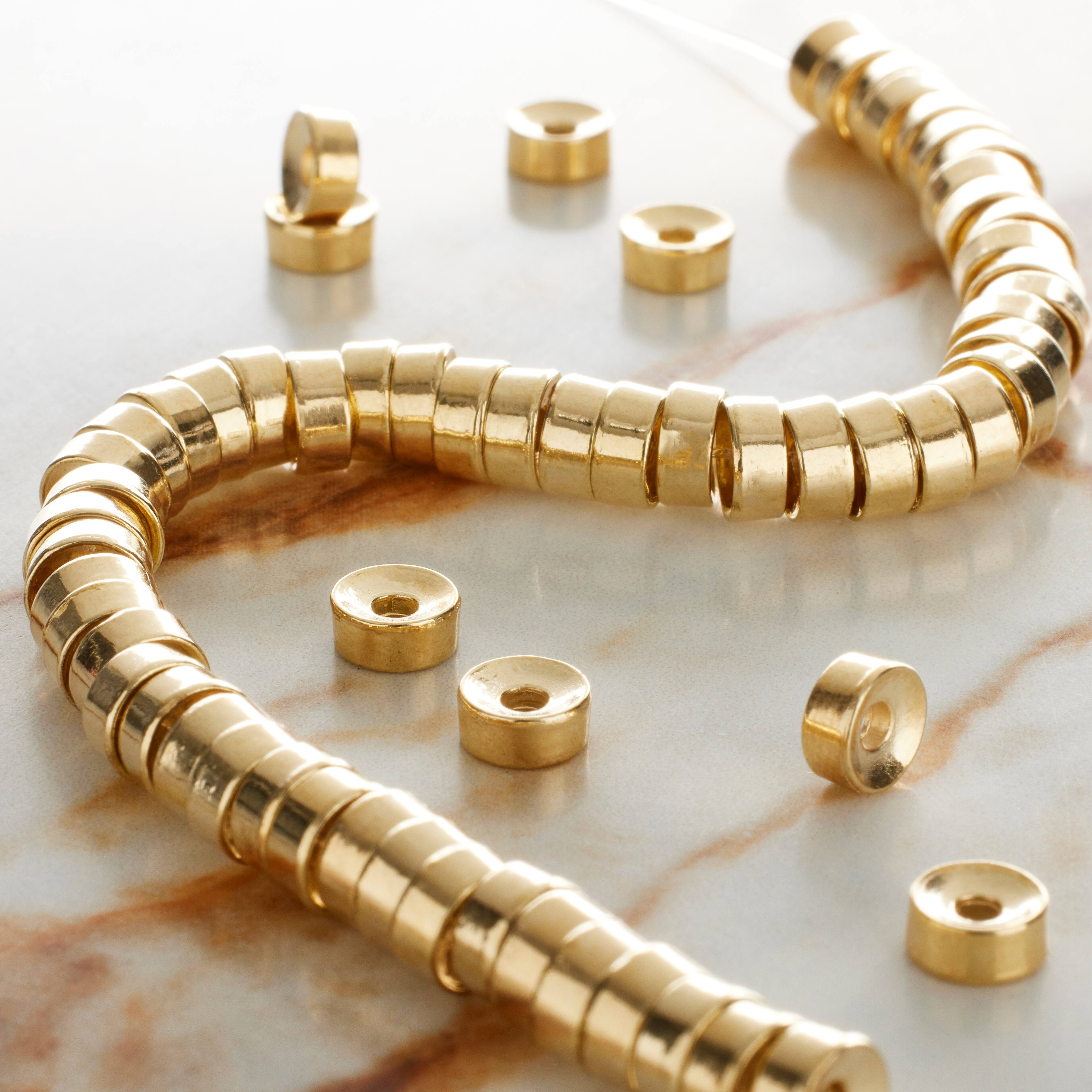 12 Pack: Gold Metal Interlock Beads by Bead Landing™