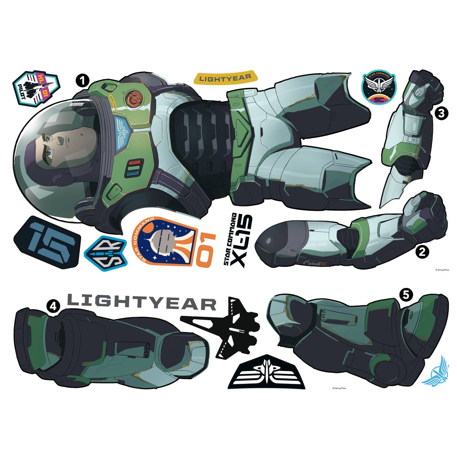 RoomMates Disney Pixar Lightyear Peel & Stick Giant Wall Decals