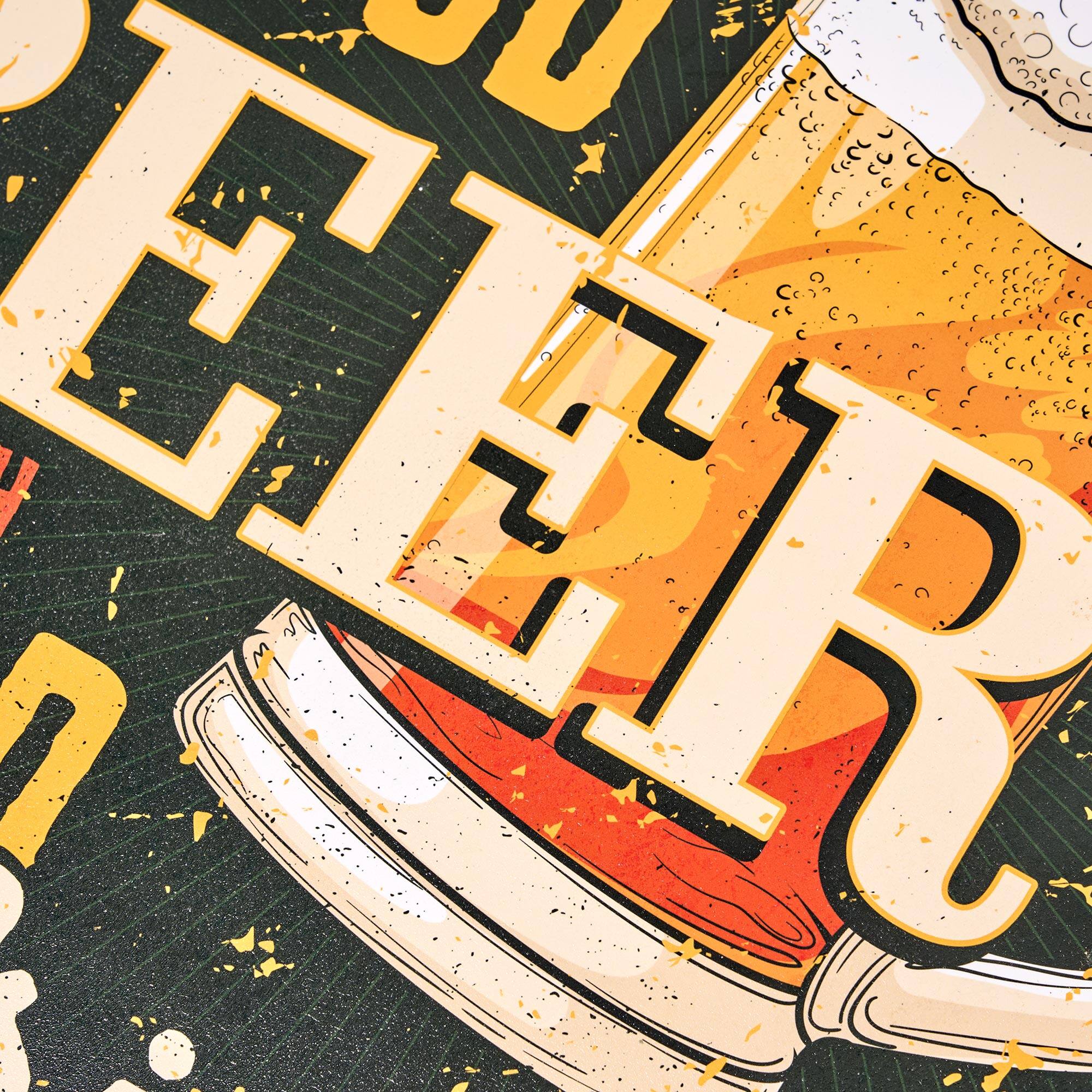 American Art Decor Good Beer, Good Friends Round MDF Wall Plaque - 20" x 20" x 0.35"