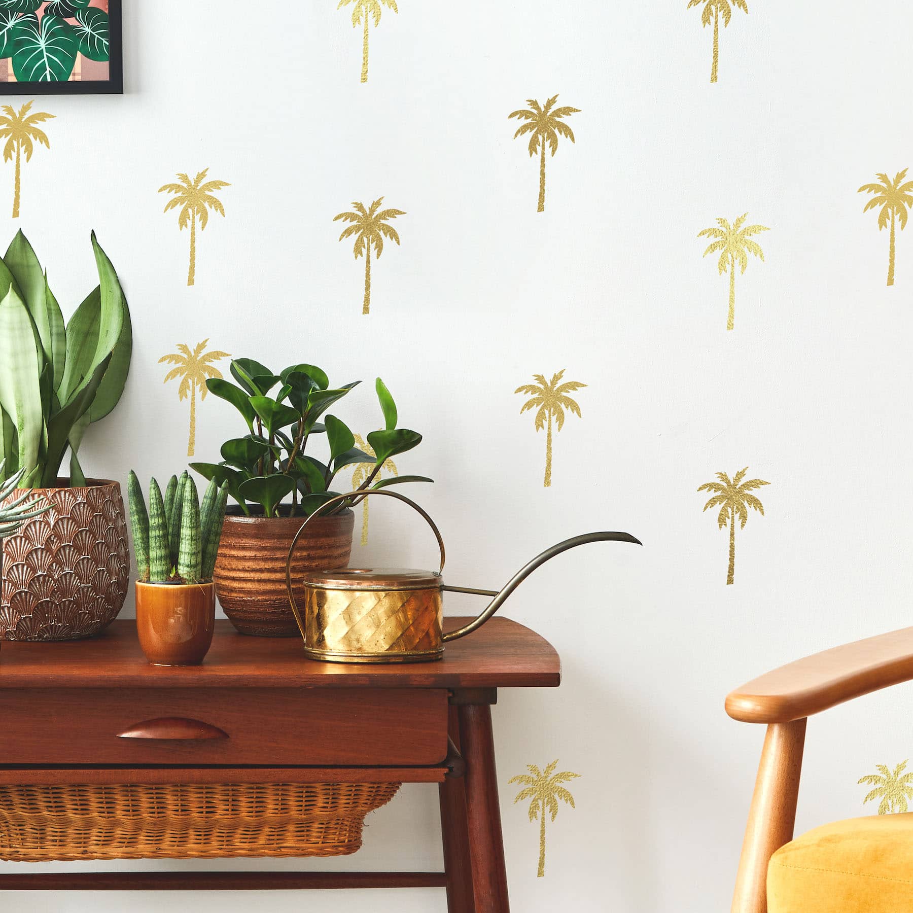RoomMates Gold Foil Palm Tree Peel &#x26; Stick Wall Decals