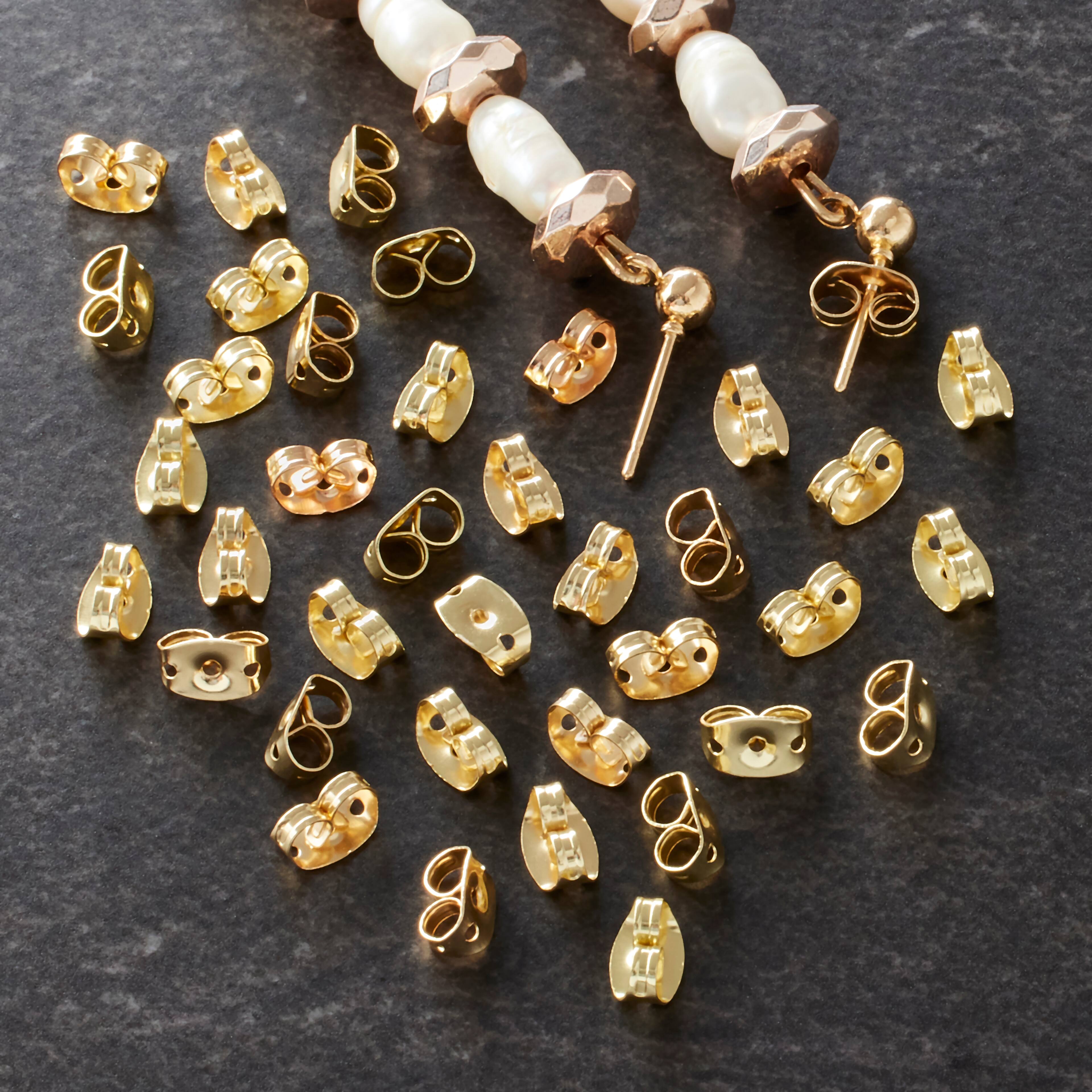 12 Pack: Gold Earring Backs by Bead Landing&#x2122;