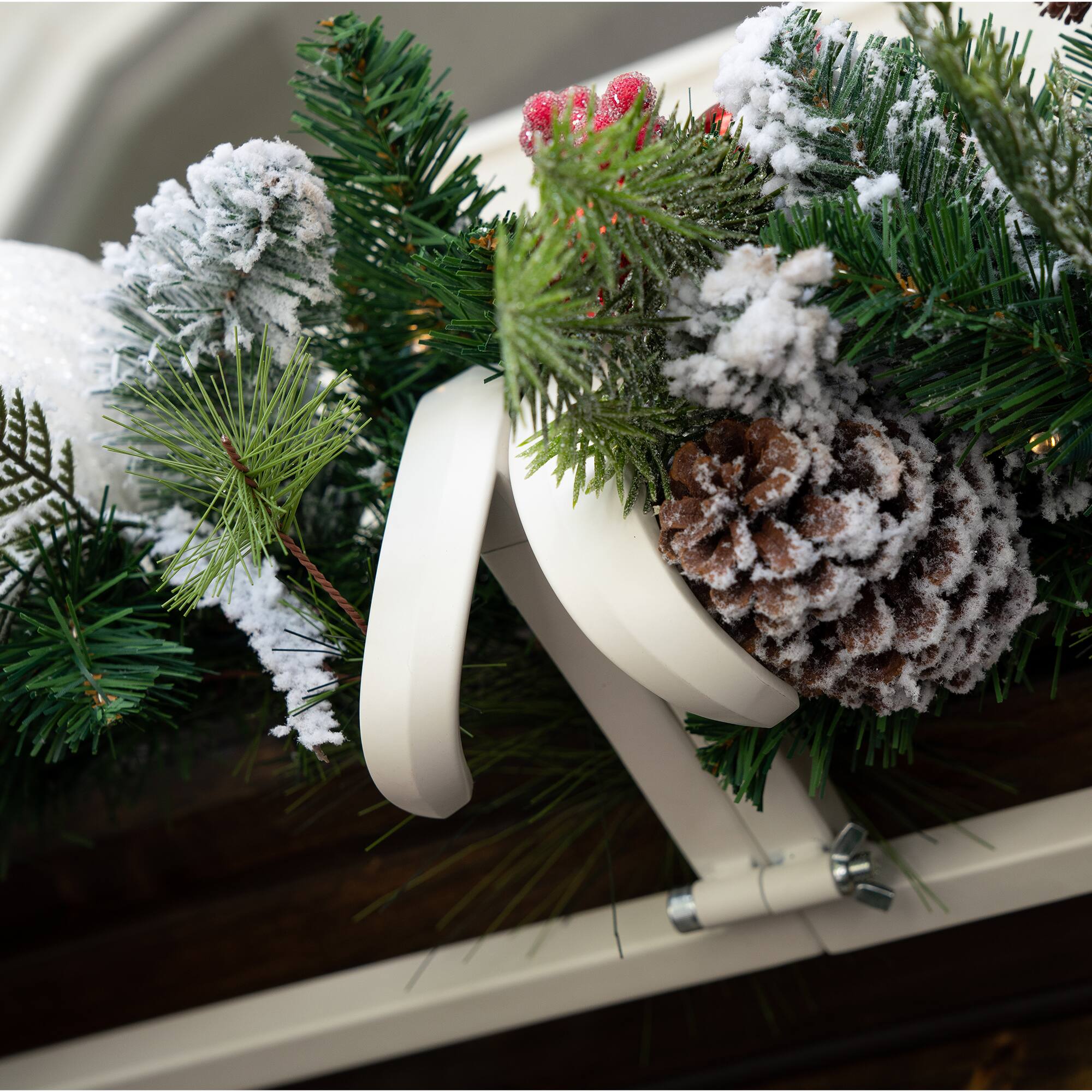 Village Lighting 9ft. Pre-Lit LED Frosted Wonderland Garland