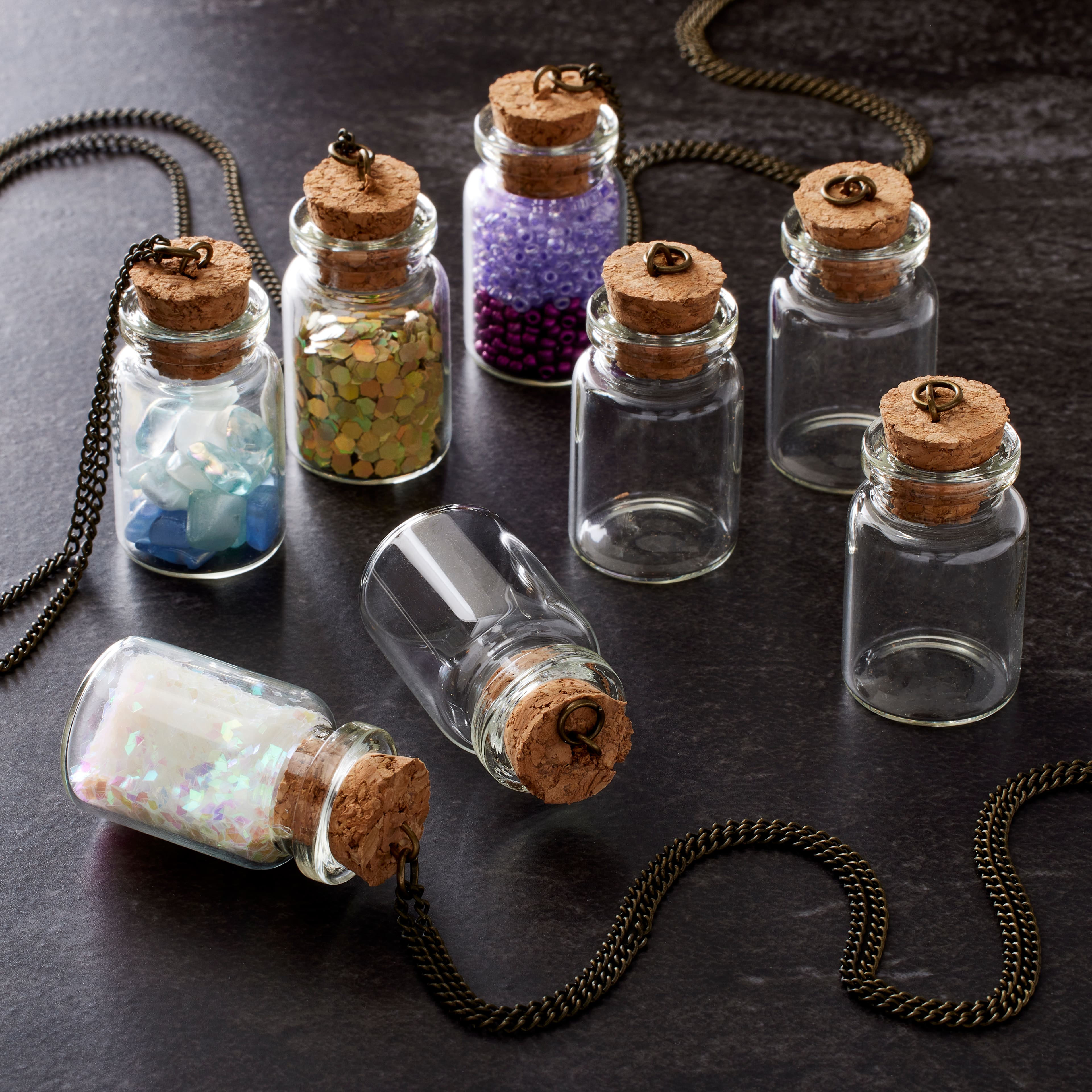 6 Packs: 8 ct. (48 total) Found Objects&#x2122; Bottle Necklace Set by Bead Landing&#x2122;