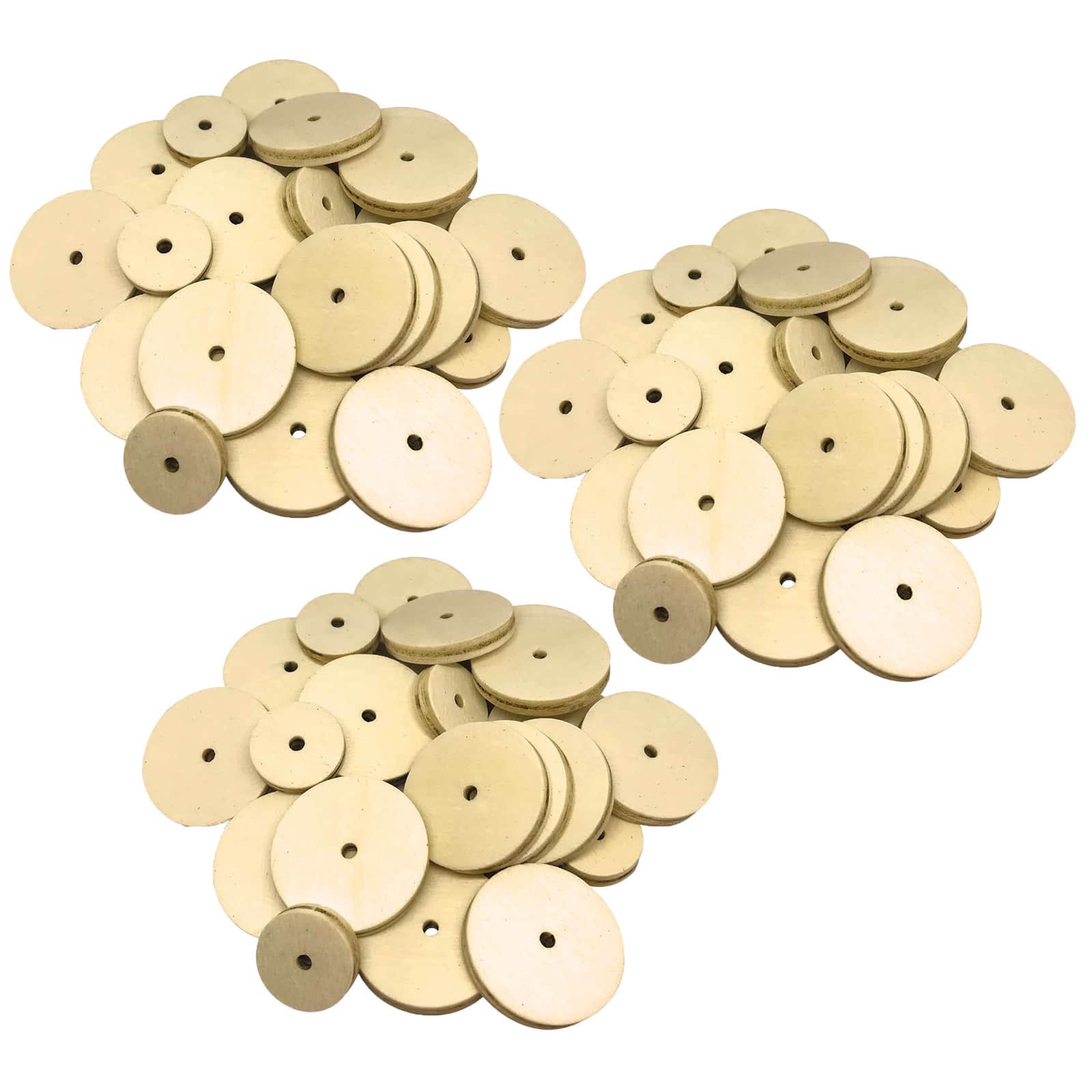 Teacher Created Resources STEM Basics Wooden Wheels, 3 packs of 60