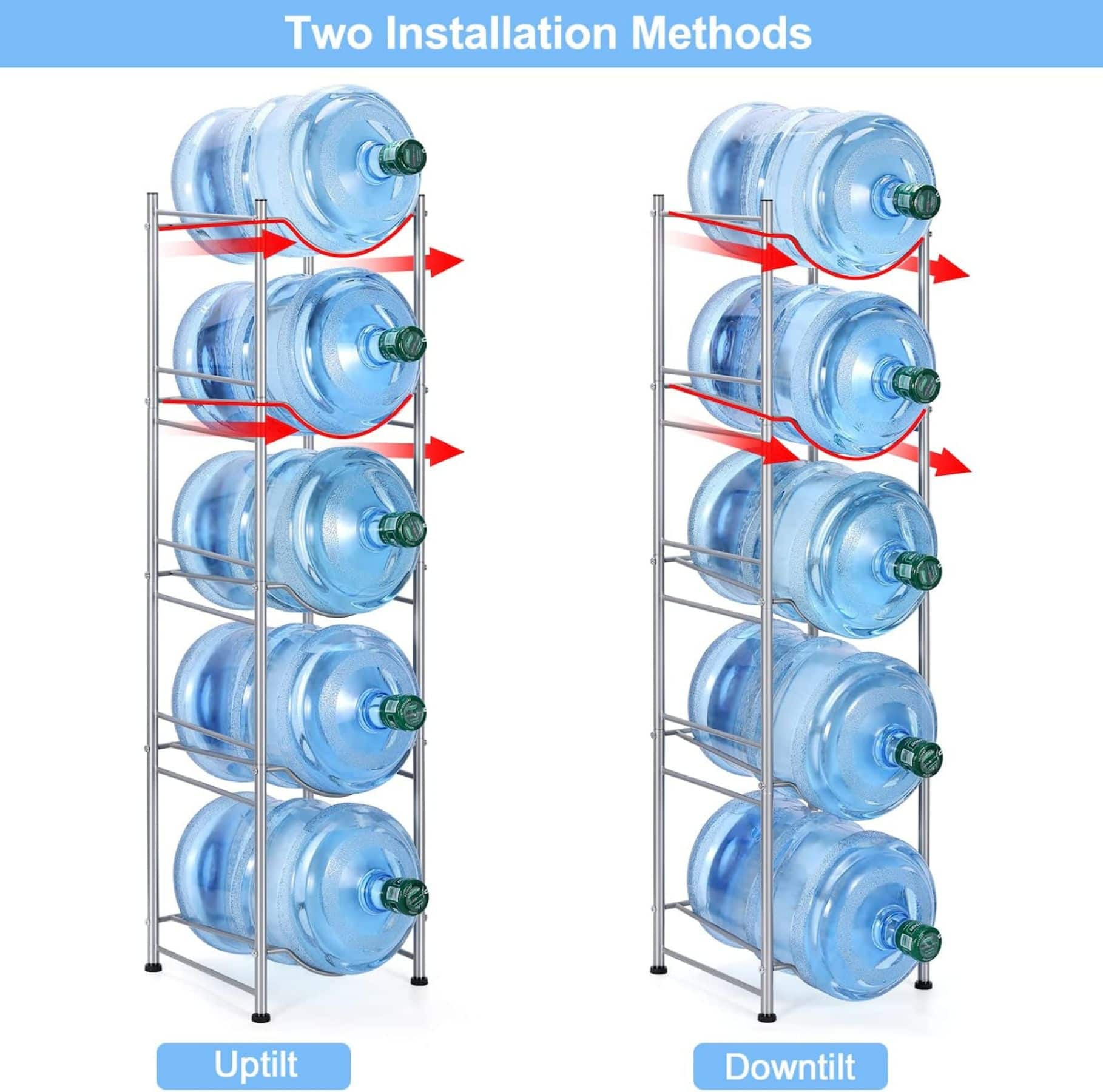 NEX™ 5-Tier 5-Gallon Water Bottle Storage Rack