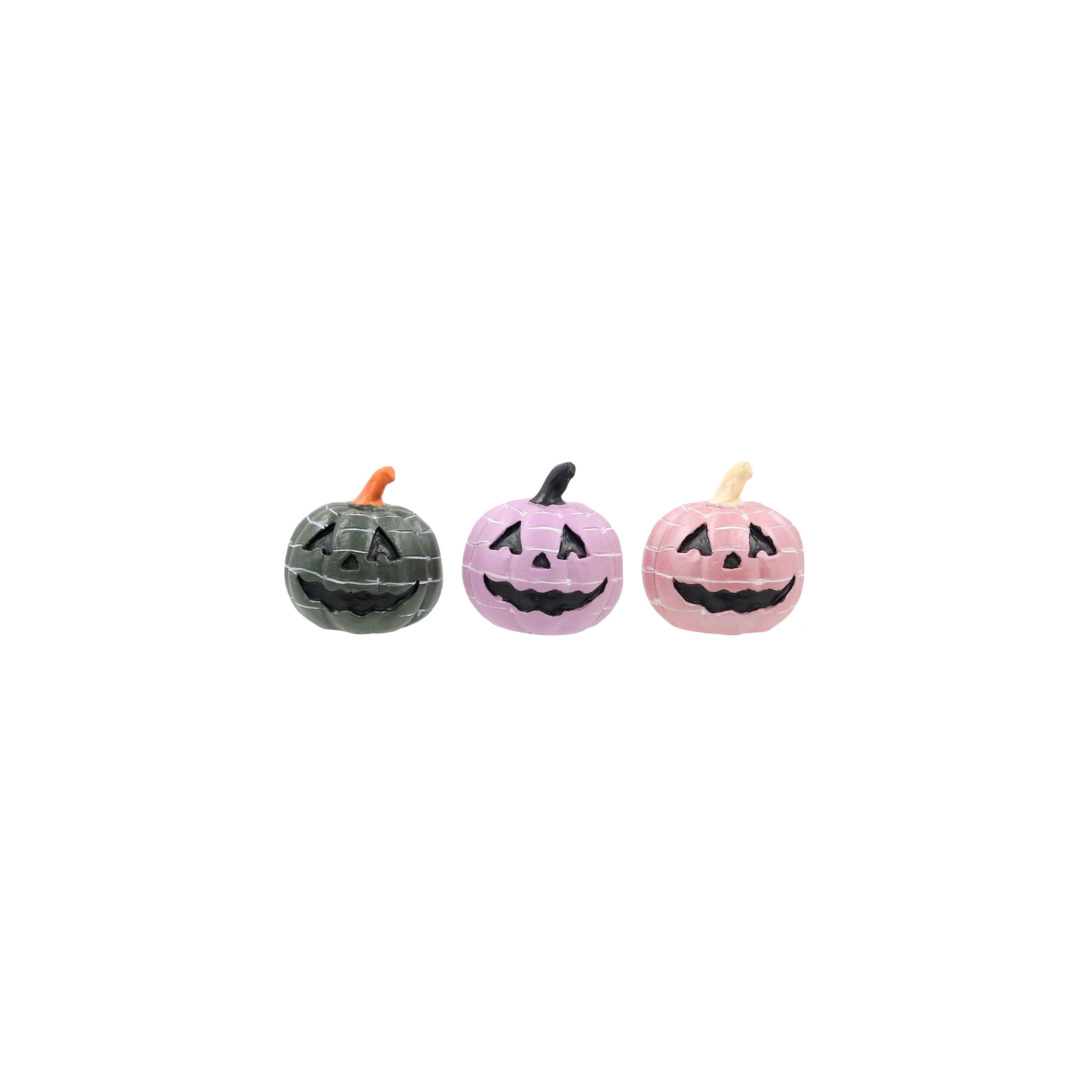 Mini Pink, Black & Lavender Striped Jack-o'-Lantern Set by Ashland®