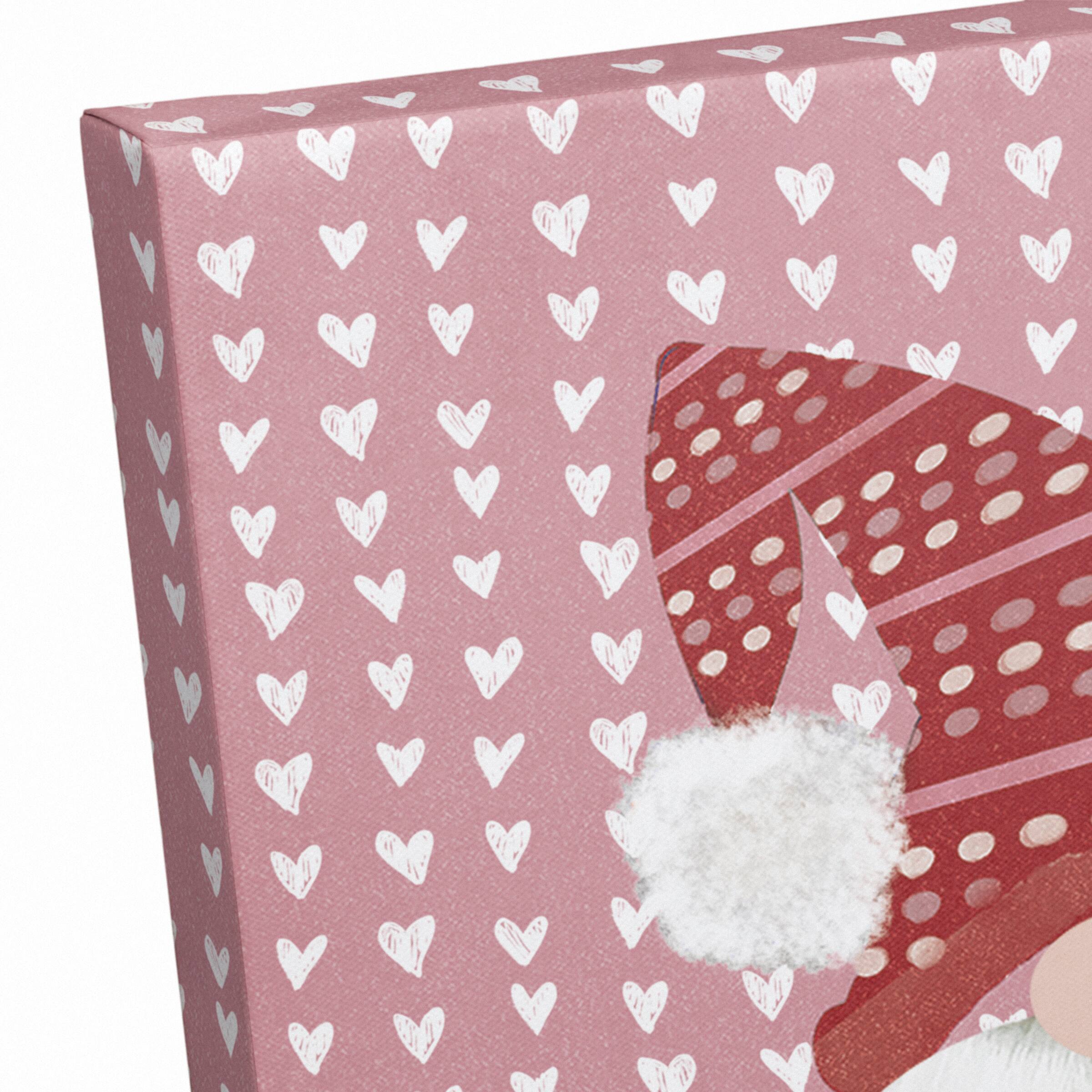 Cute Gnome On Hearts Canvas Wall Art
