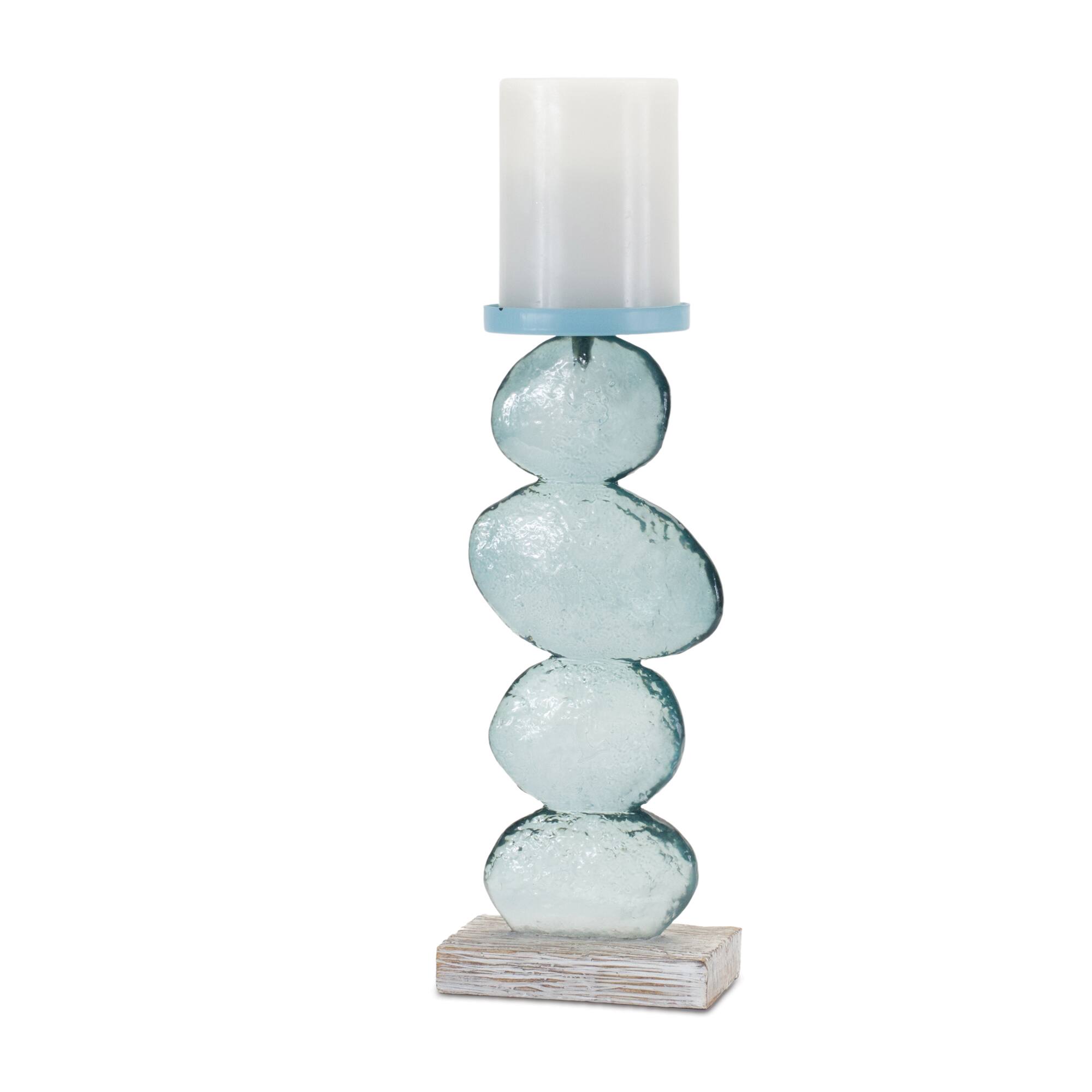 Stacking Rocks Candle Holder Set, 12" & 14"