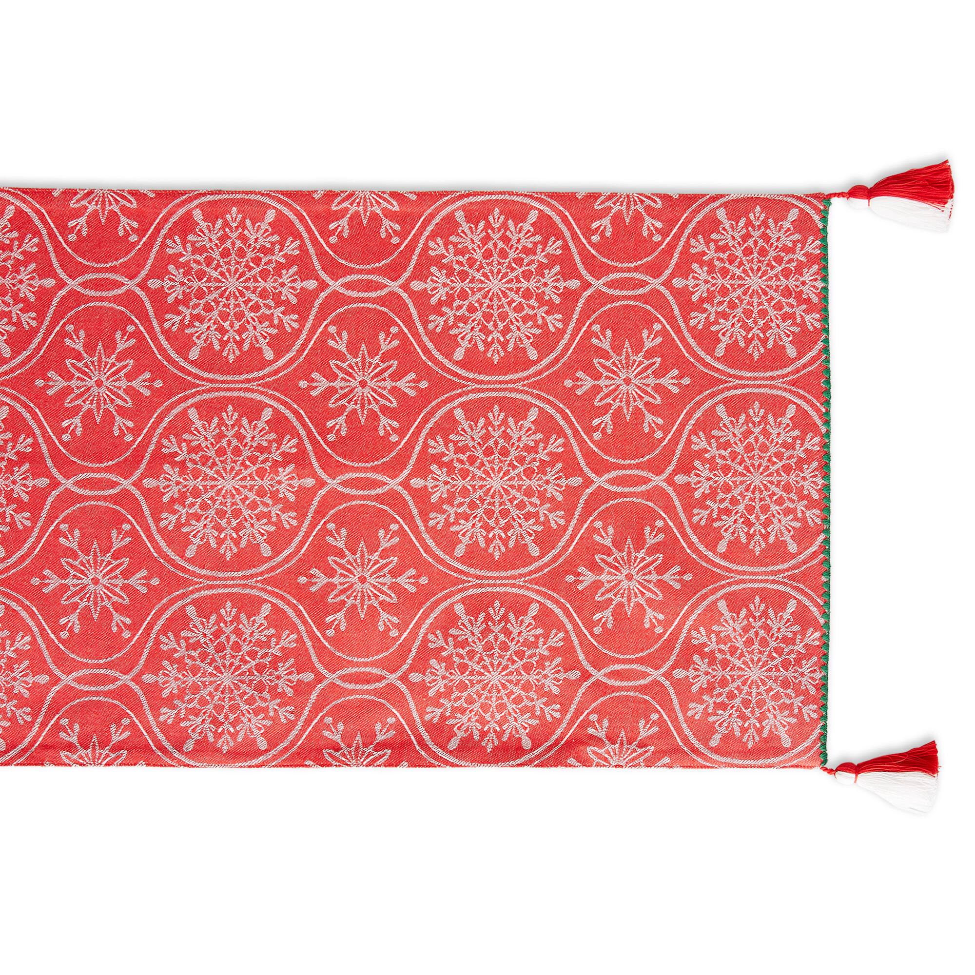 DII® 72'' Joyful Snowflakes Jacquard Reversible Table Runner