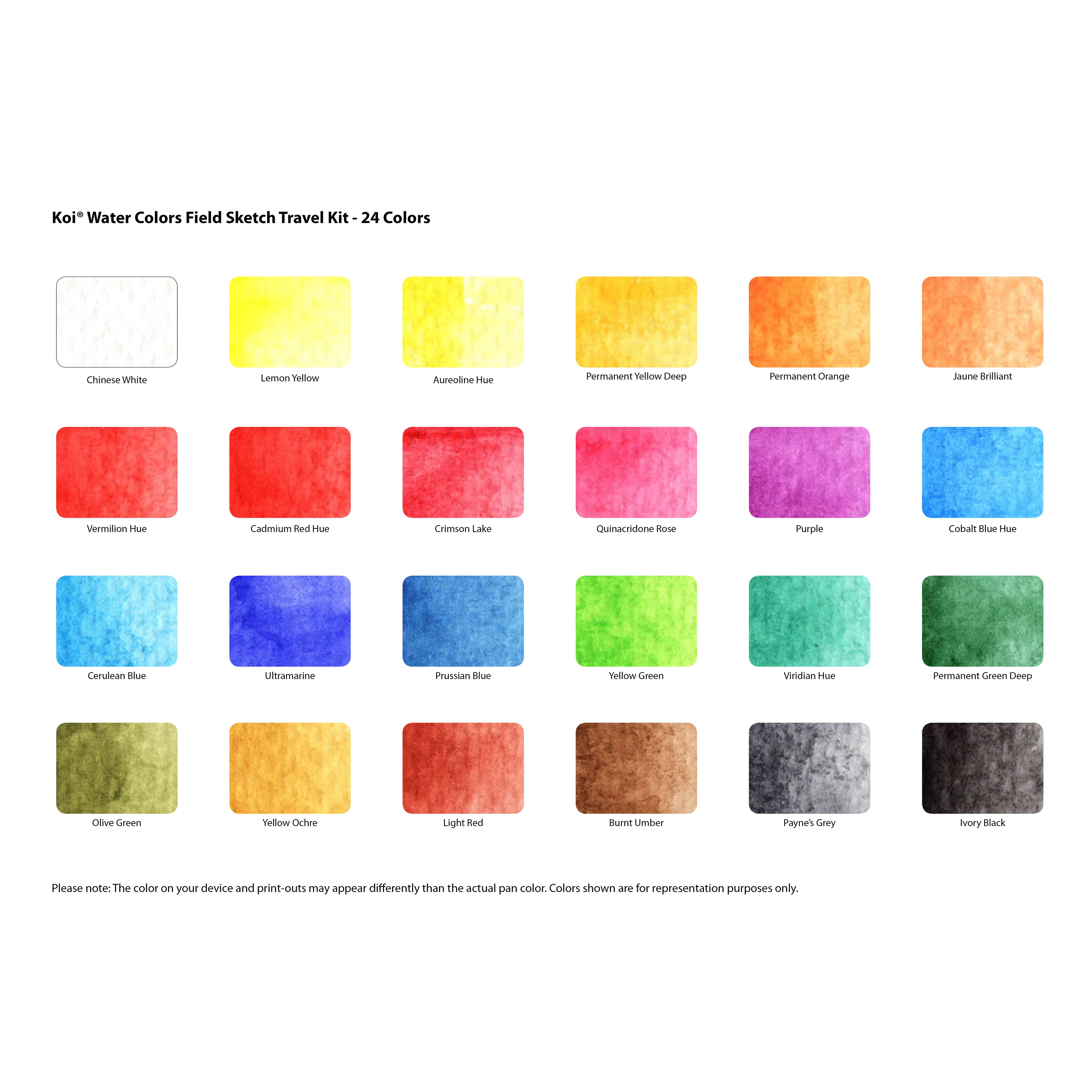 6 Pack: Koi Water Colors&#x2122; Pocket Field Sketch Box Set