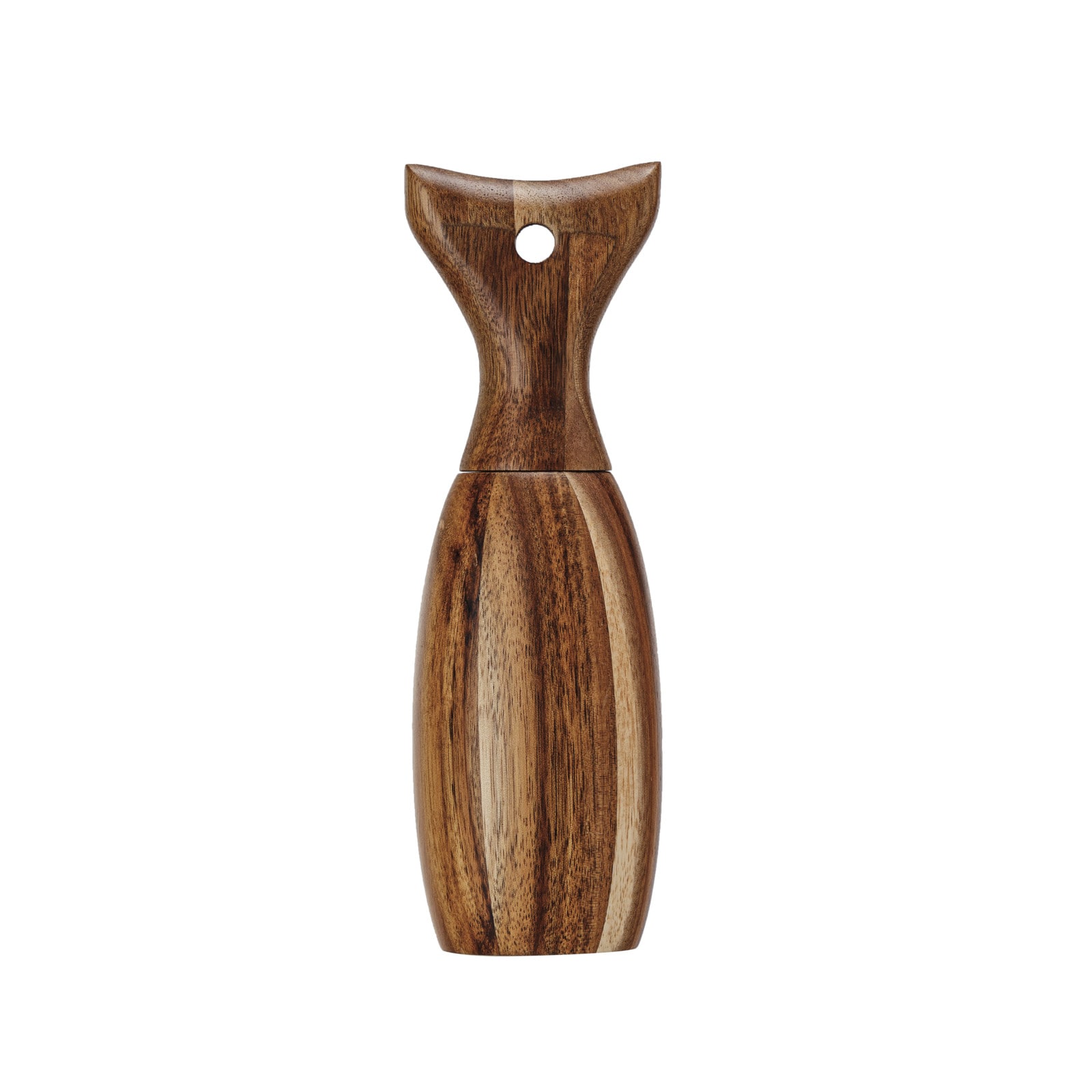 Hello Honey&#xAE; 7.75&#x22; Natural Acacia Wood Fish Tail Shaped Pepper Mill