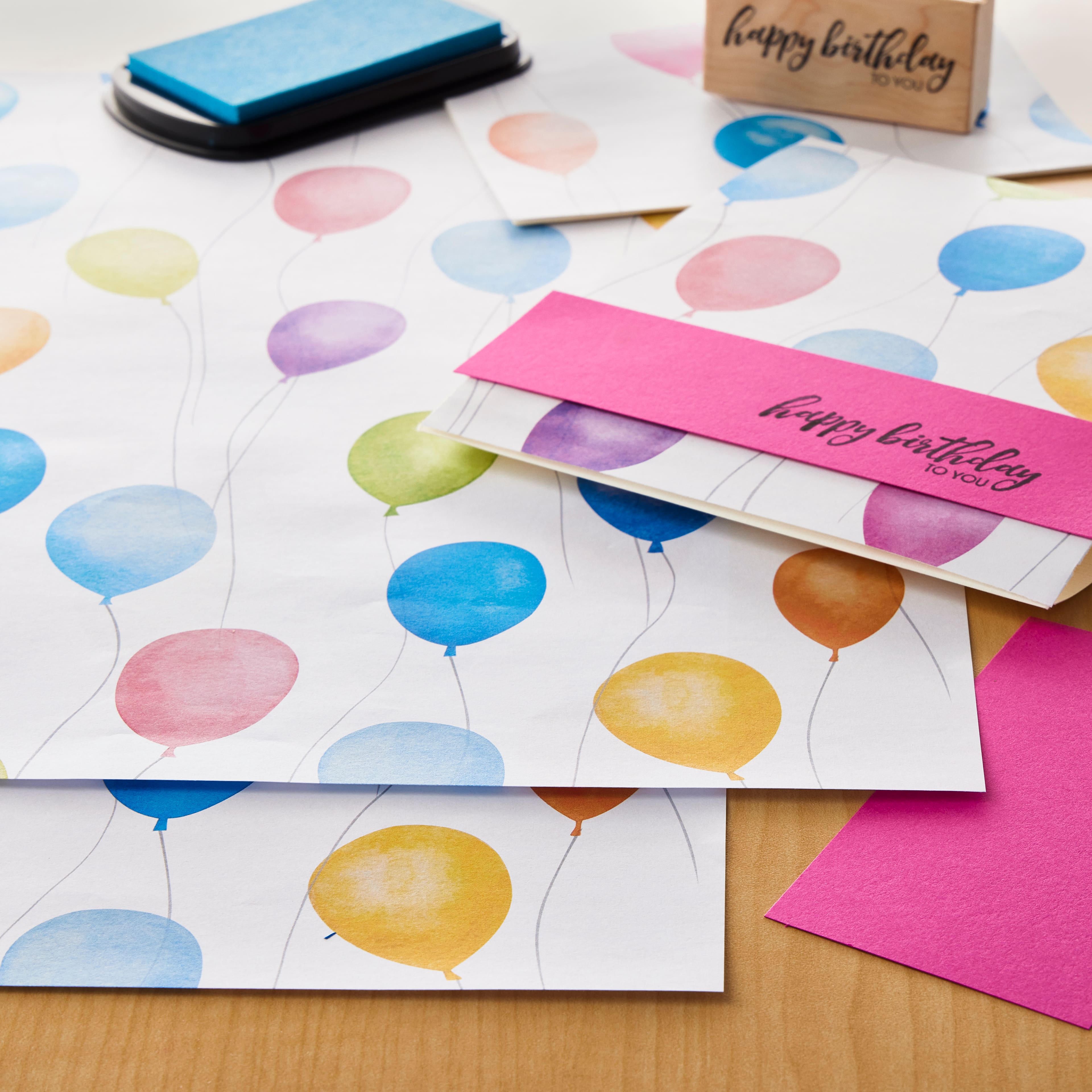 Watercolor Balloon Cardstock Paper by Recollections&#x2122;, 12&#x22; x 12&#x22;