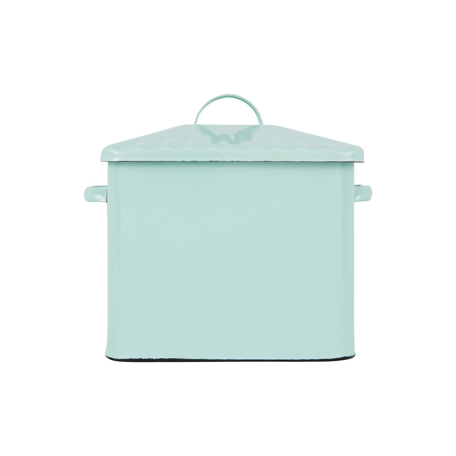 Hello Honey® Enameled Metal Distressed "BREAD" Box with Lid